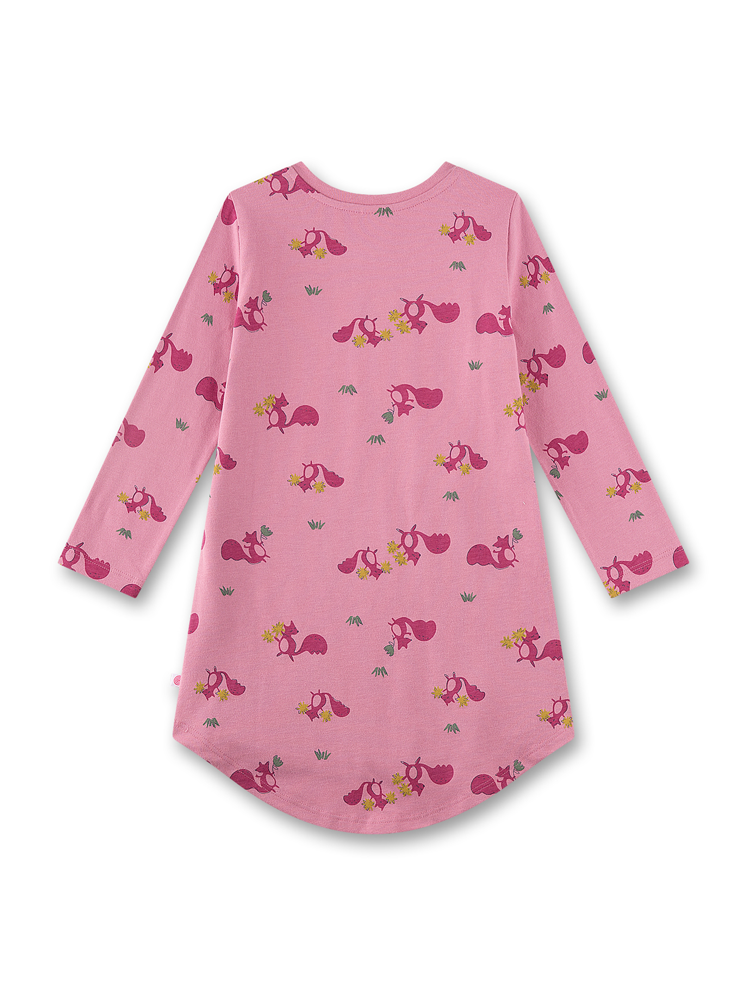 Pijama-Shirt, langes Oberteil, rosa, Tiermotiv, Kindergröße