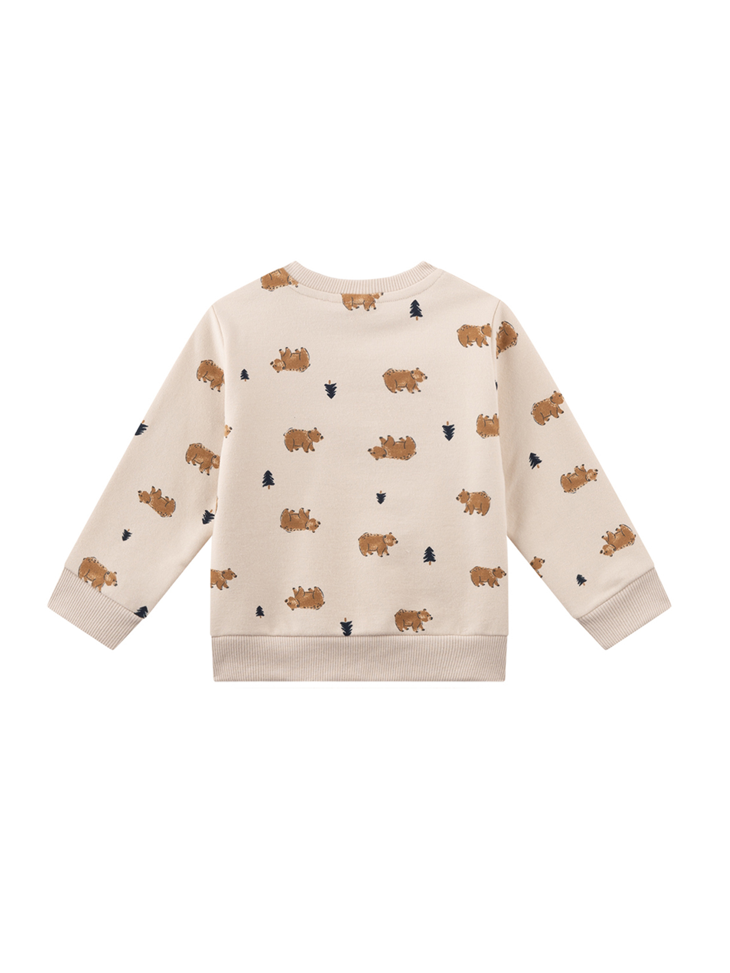 Pullover, Kinder, Beige, Tiermotiv, Rundhalsausschnitt