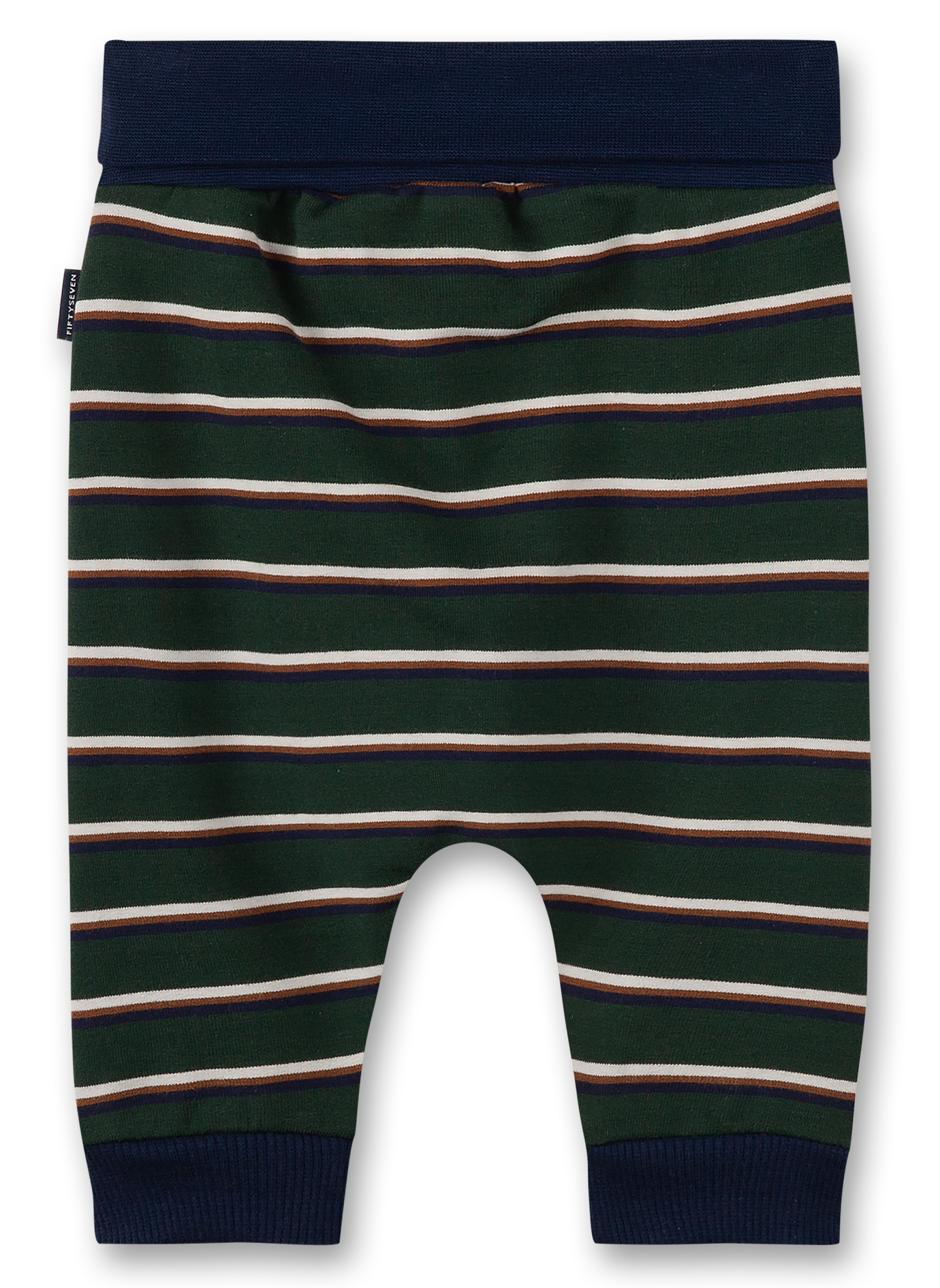 Jungen-Sweathose Grün Ringel Little Teddy