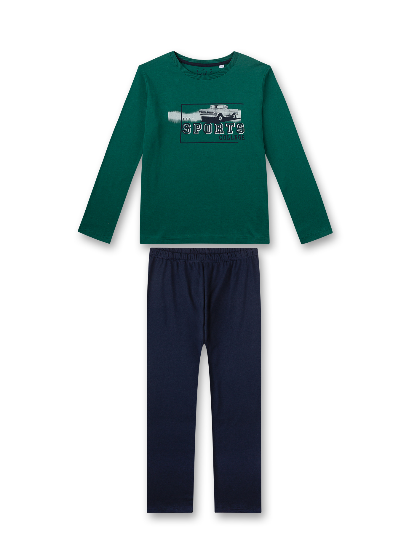 Schiesser Schlafanzug lang Sweatware Organic Cotton Bündchen Teens Schiesser Schlafanzug lang Sweatware Organic Cotton Bündchen Teens