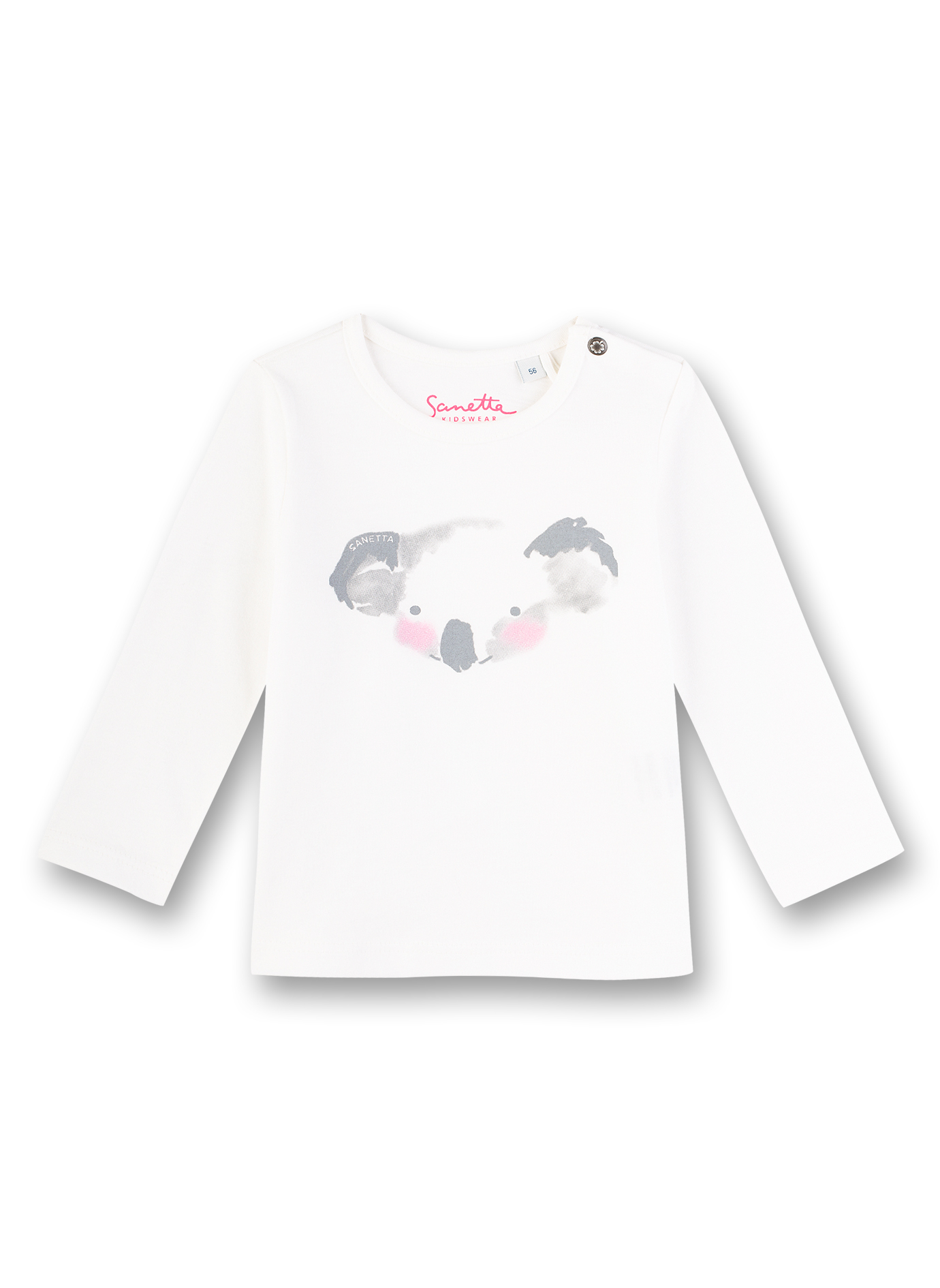 Mädchen-Shirt langarm Off White Little Koala