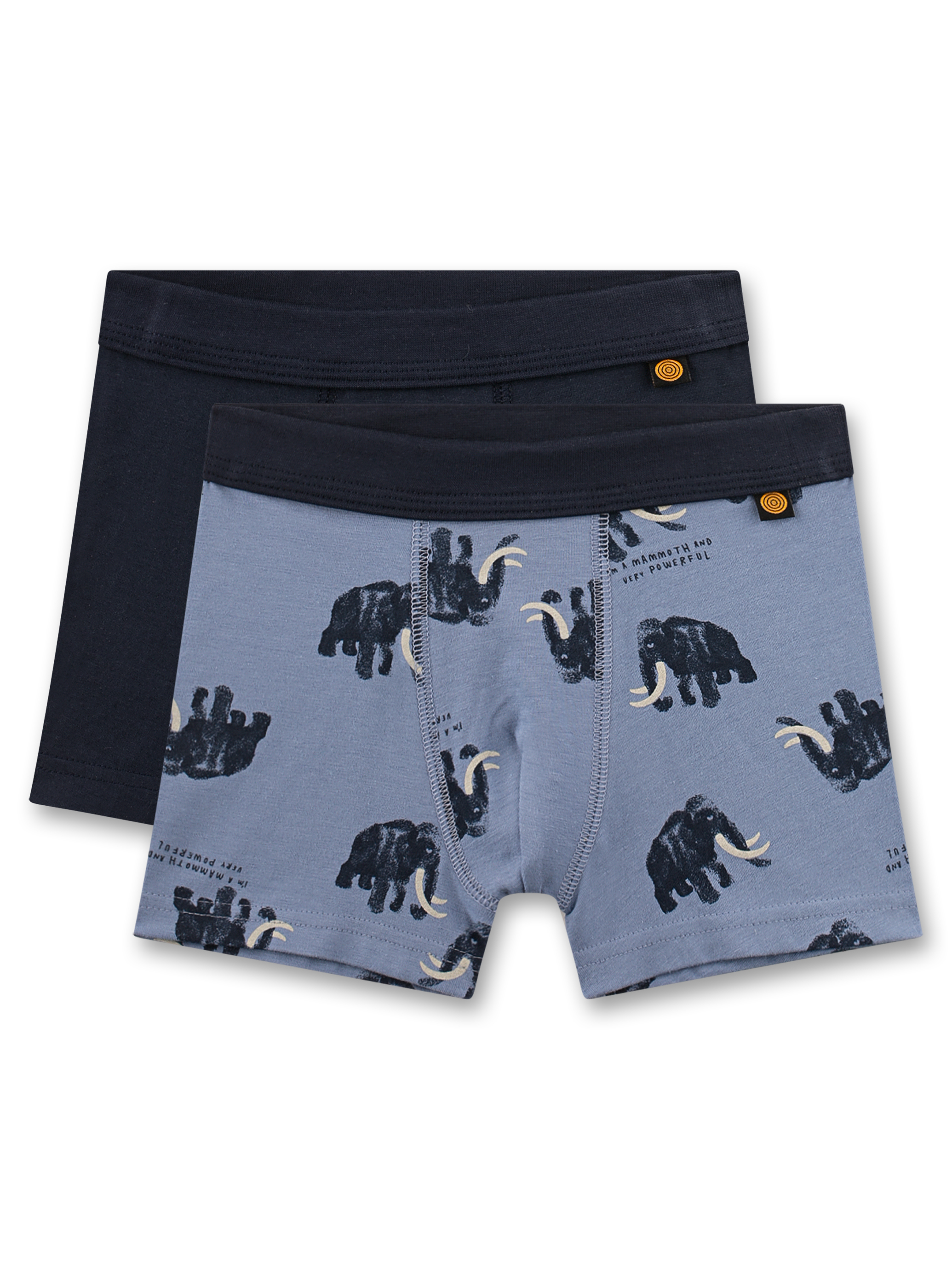 Jungen-Hipshorts (Doppelpack) blau Mammut