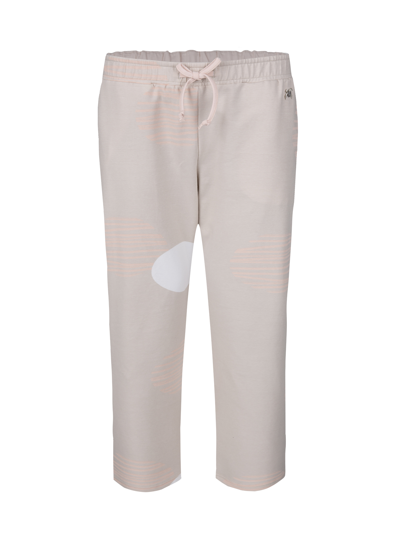 Damen-7/8-Schlafhose Beige Dots