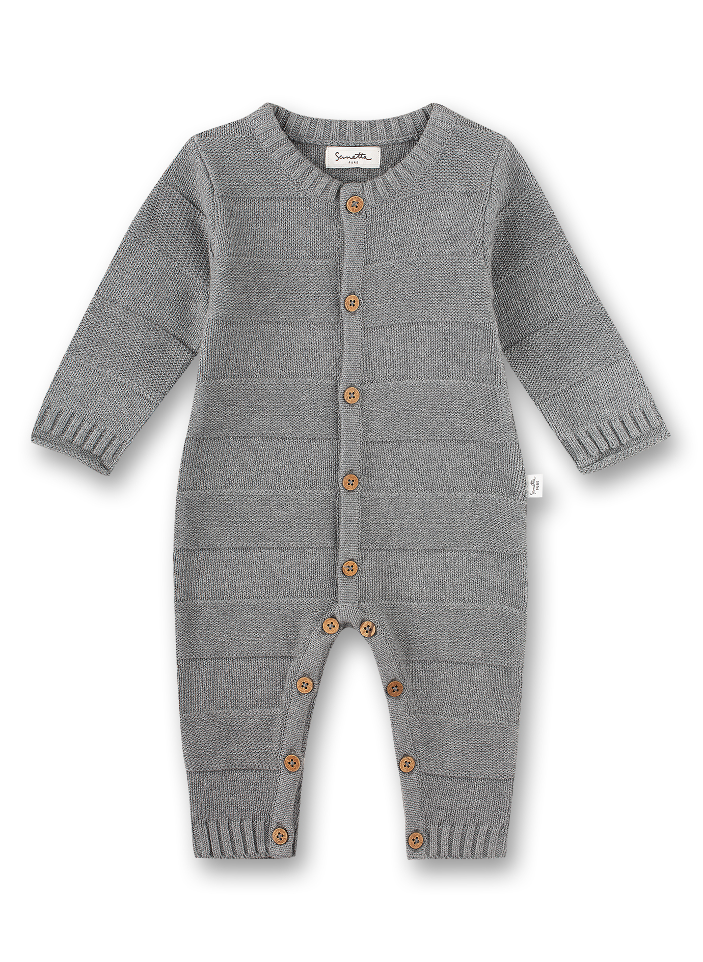 Unisex Strick-Overall Graumelange