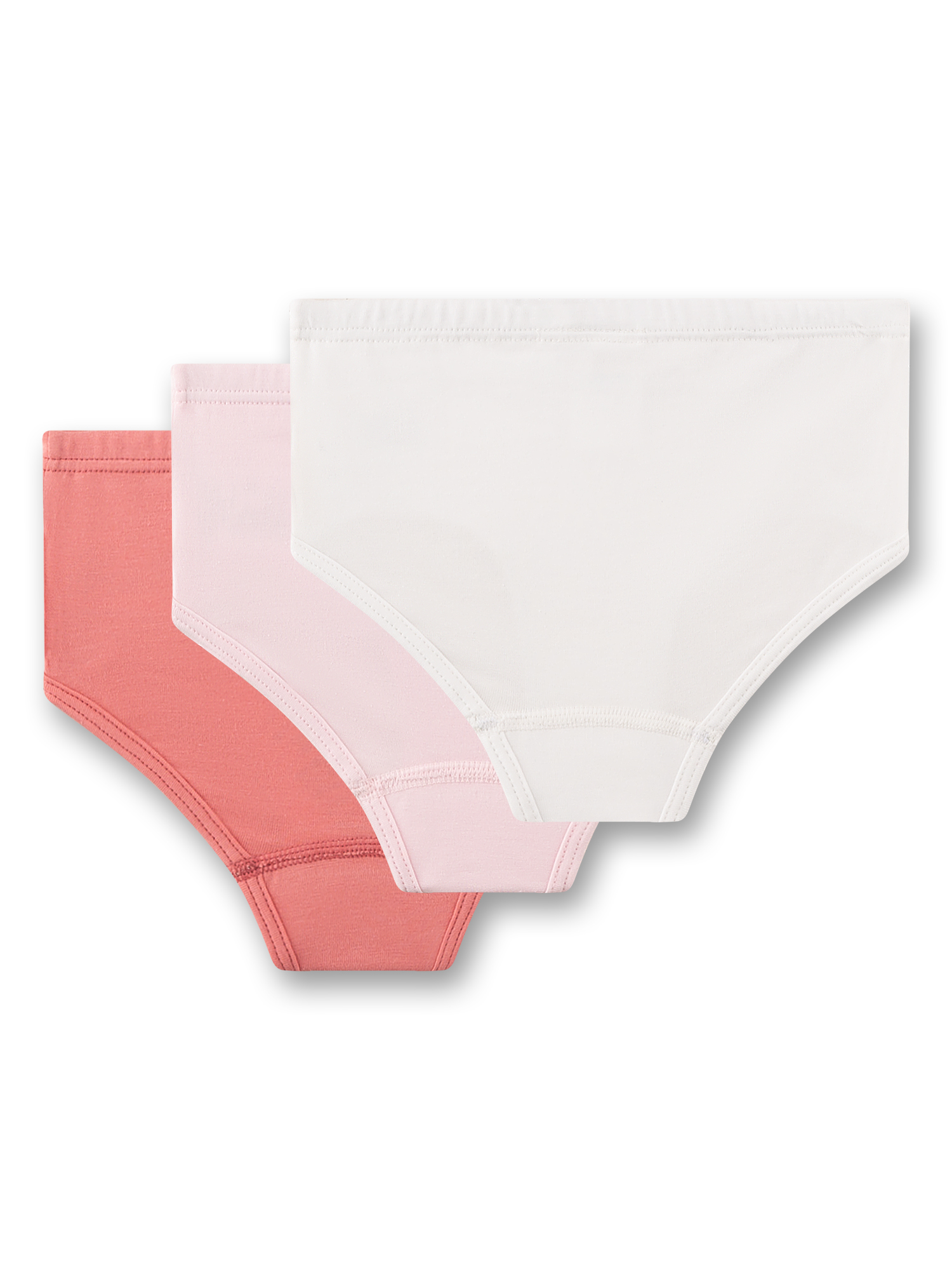 Unterhöschen, Baby-Unterwäsche, Dreier-Set, Weiß, Rosa, Korallen?