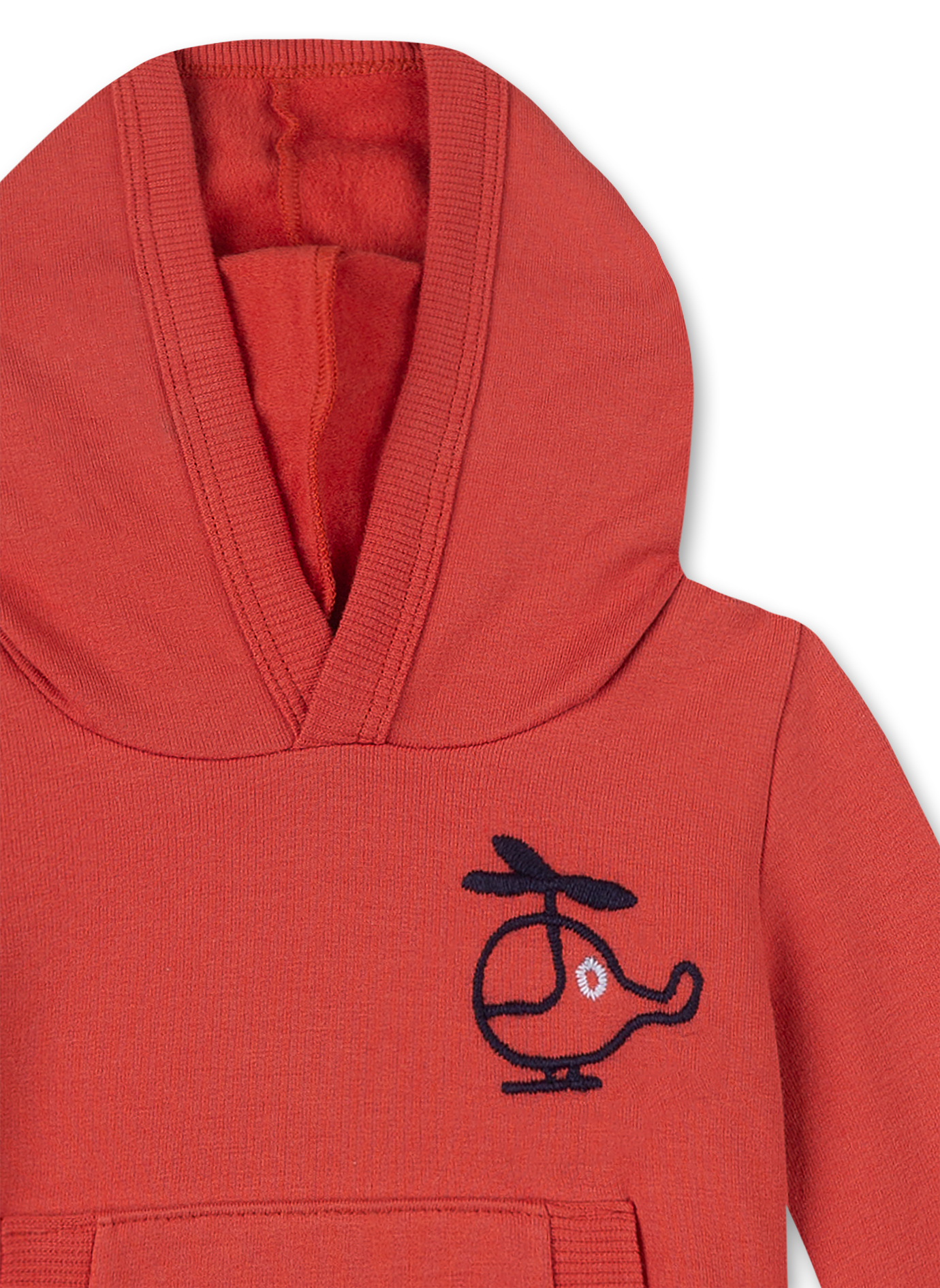 Jungen-Sweatshirt Orange Let's fly