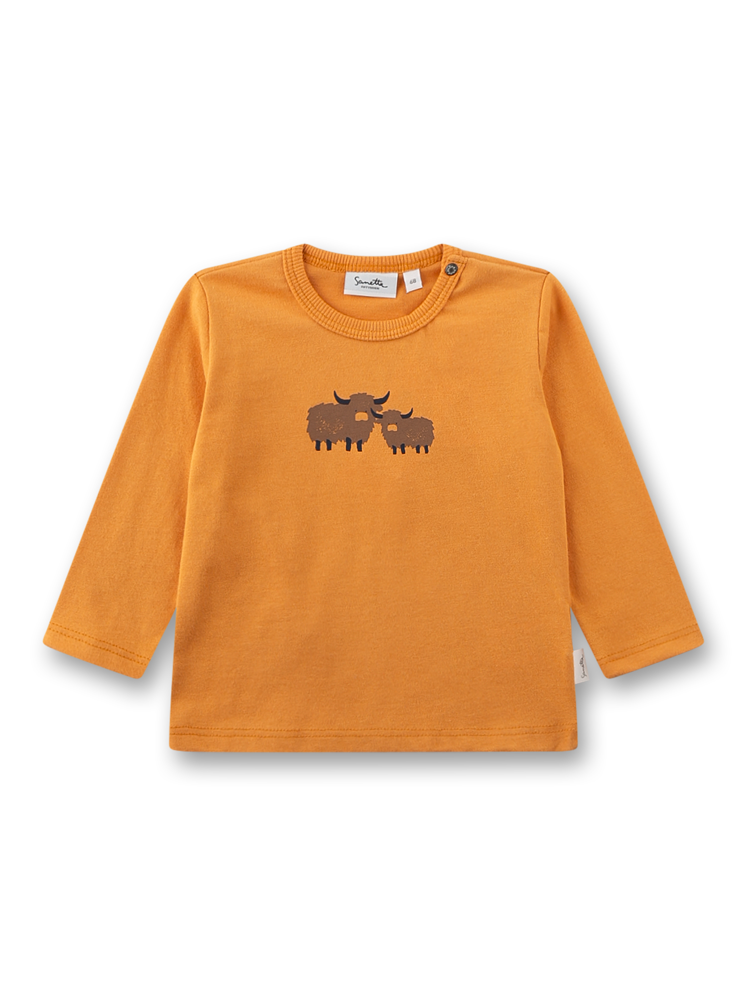 Baby-Langarmshirt gelb Büffel