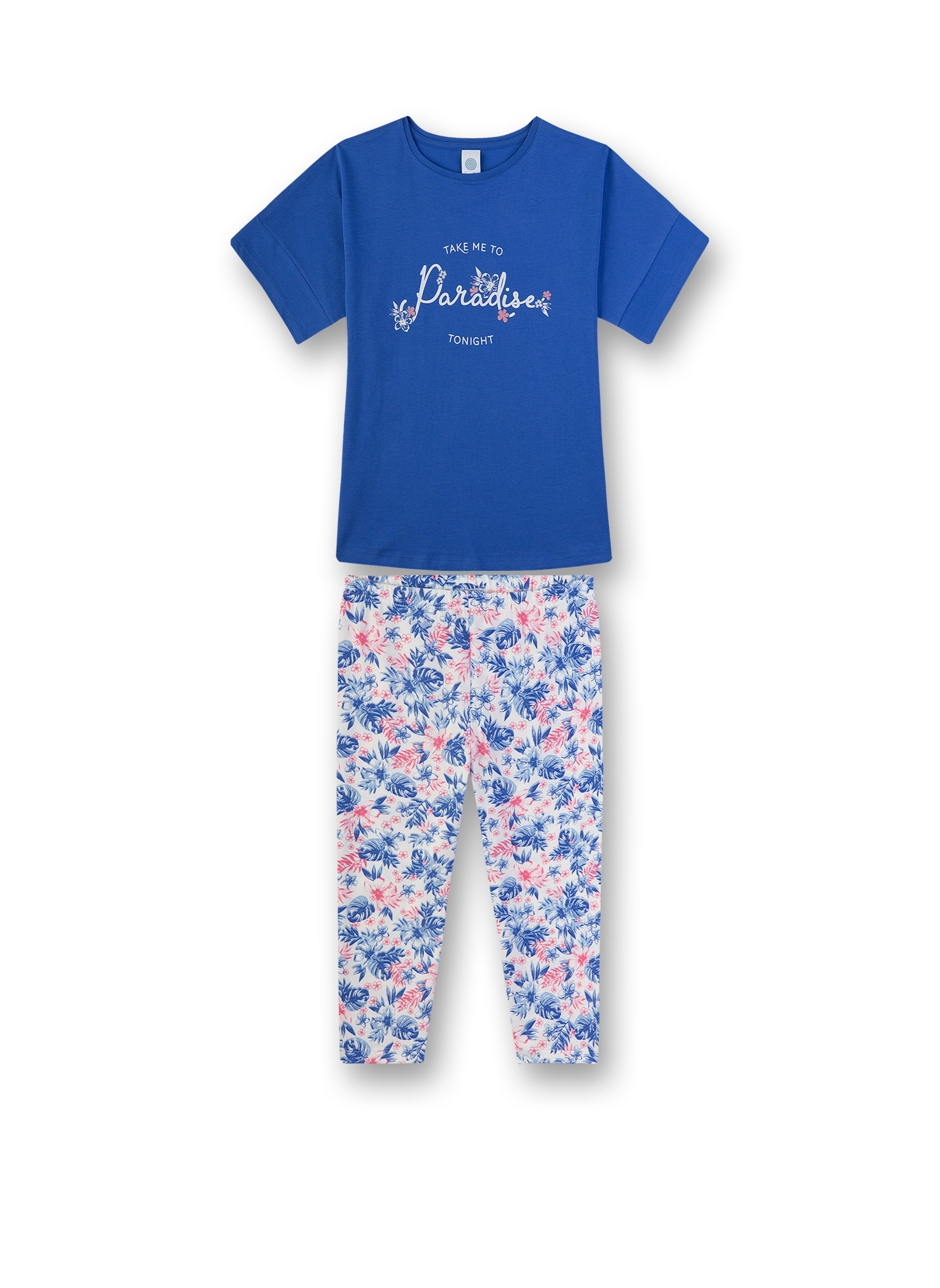 Mädchen-Schlafanzug Blau Tropic Blossom 