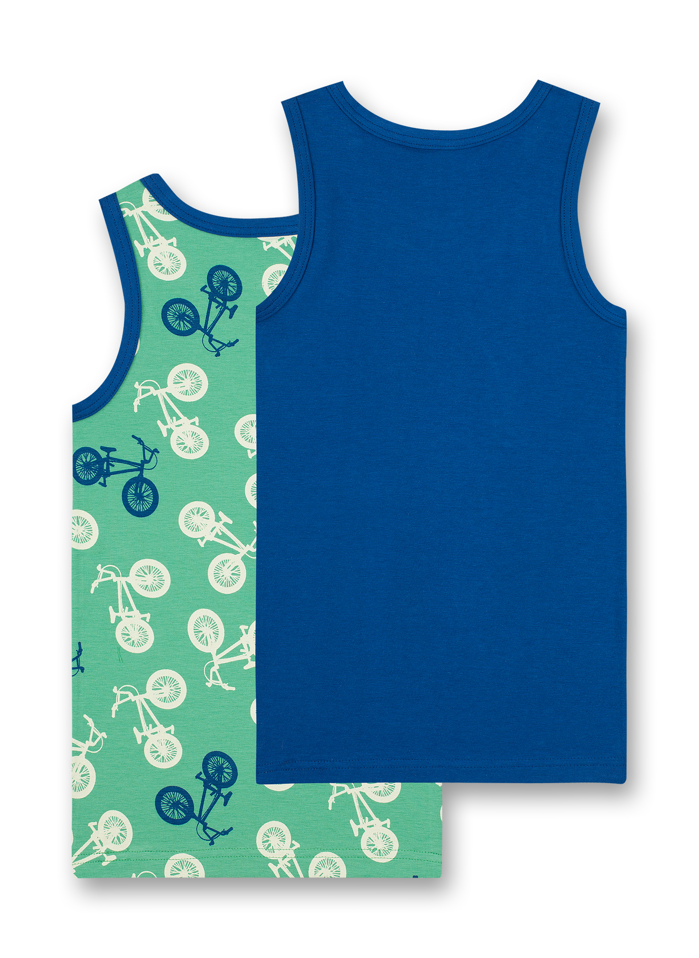 Jungen-Unterhemd (Doppelpack) Grün und Blau BMX