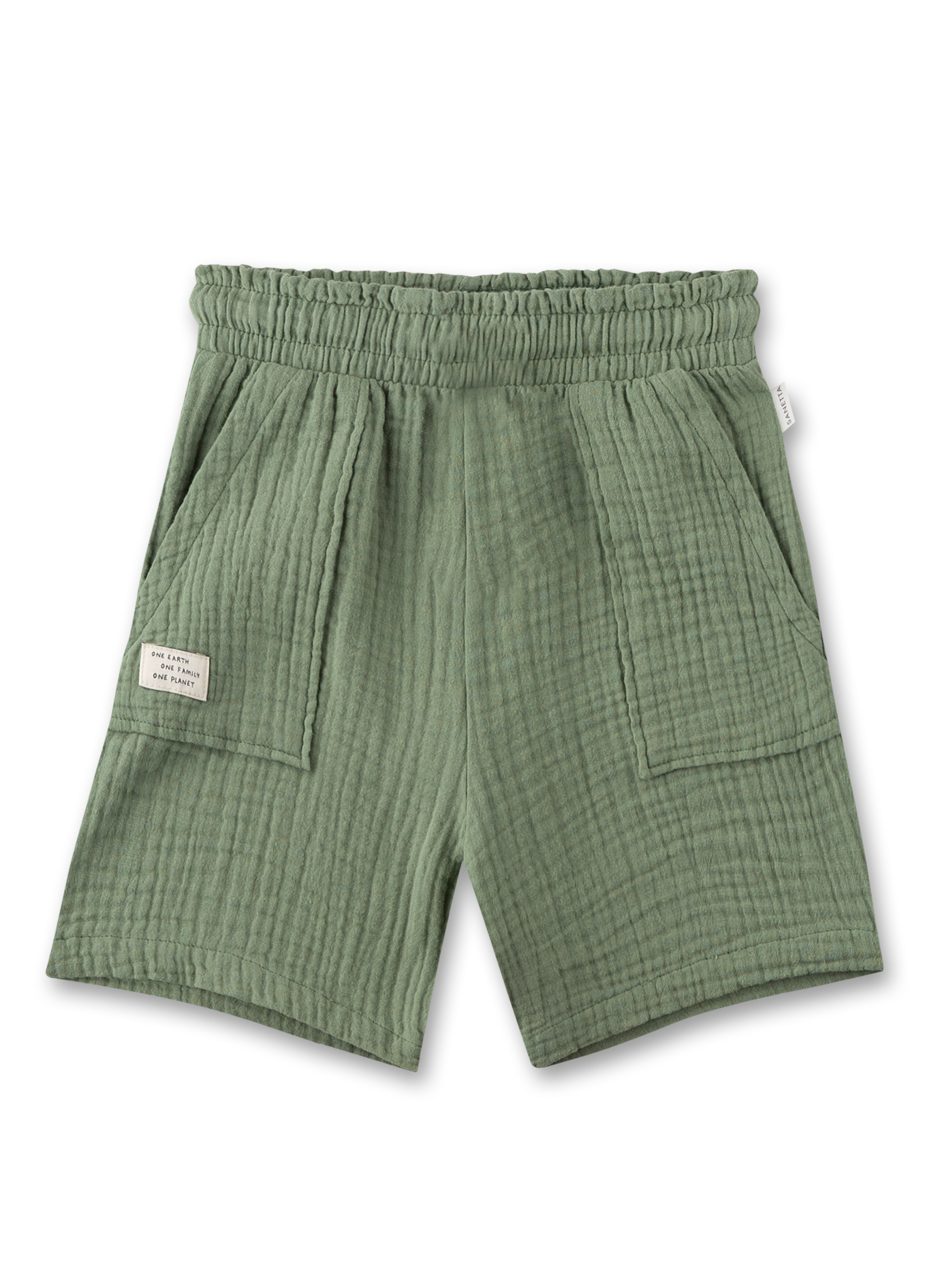 Jungen-Shorts Grün aus Musselin