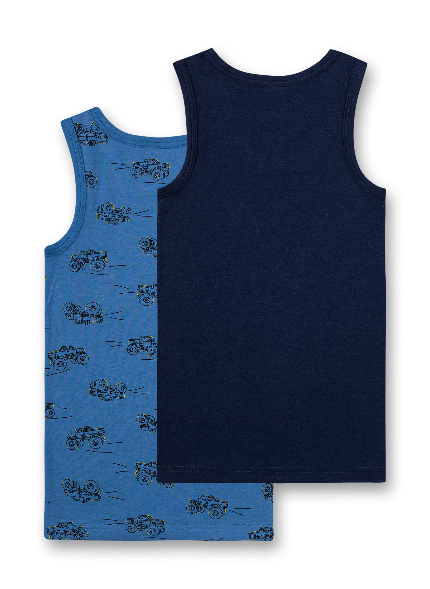Jungen-Unterhemd (Doppelpack) Blau und Dunkelblau Bigfoot