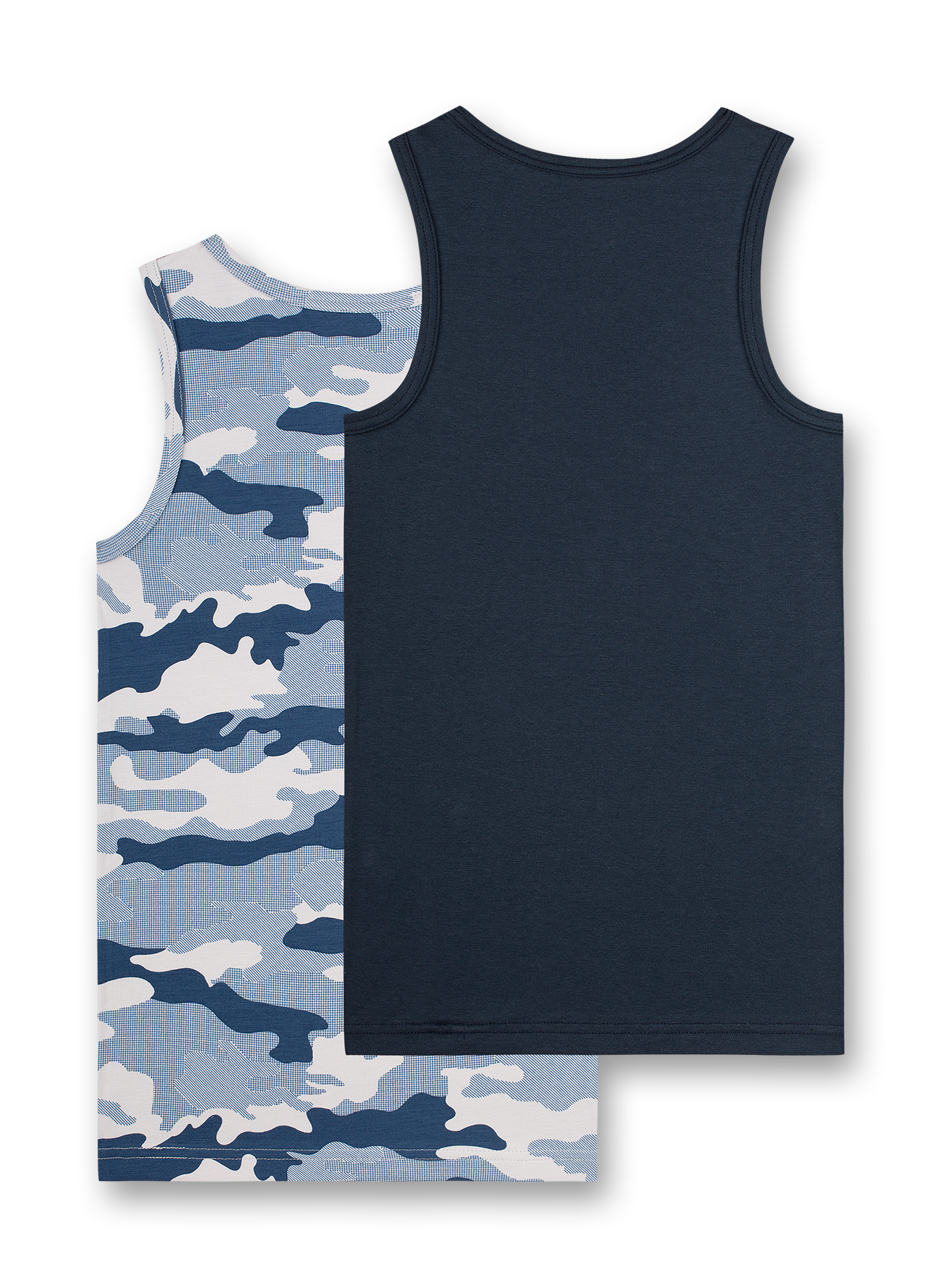 Jungen-Unterhemd (Doppelpack) Camouflage und Dunkelblau 