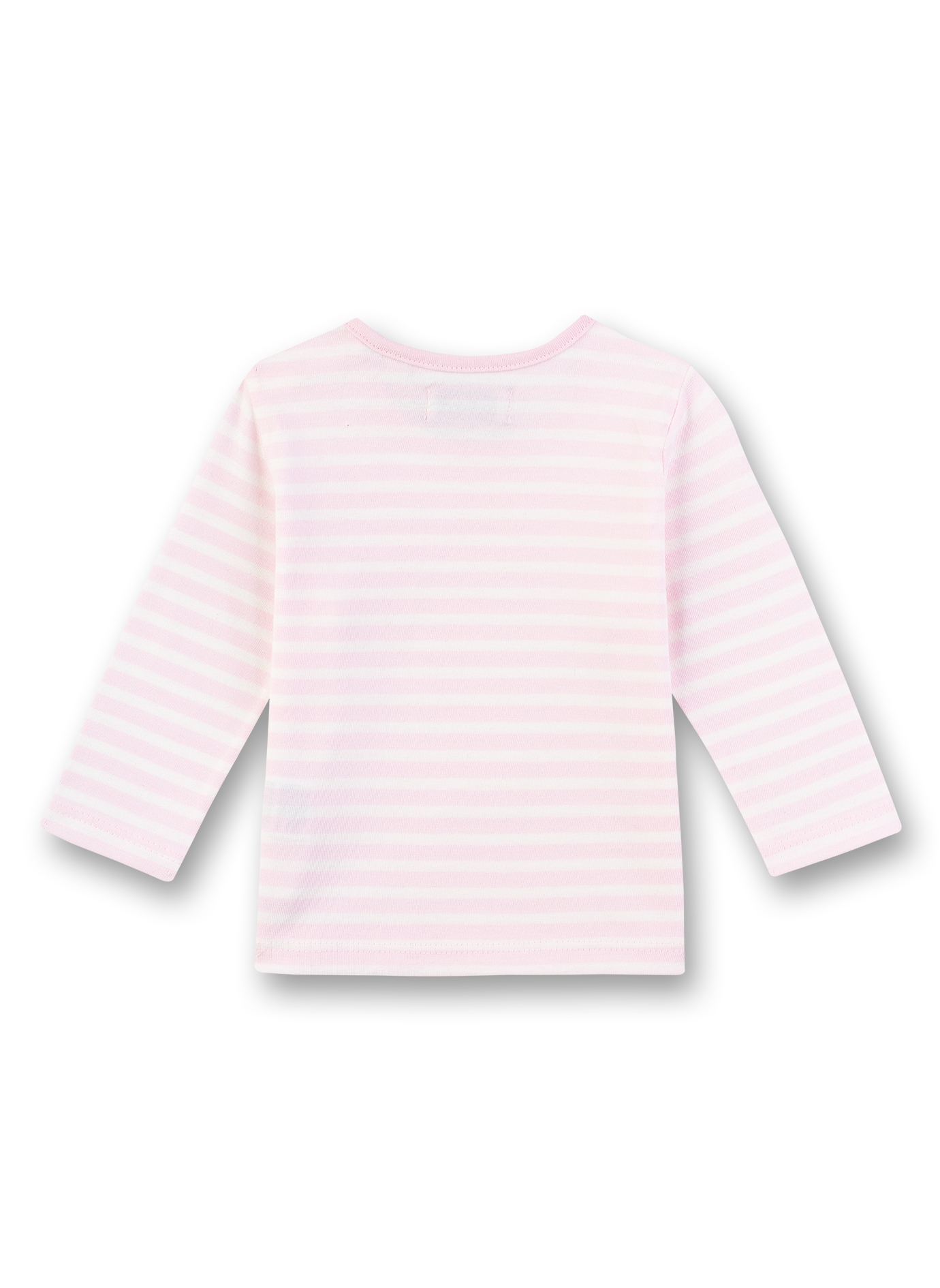 Mädchen-Shirt langarm Rosa-geringelt