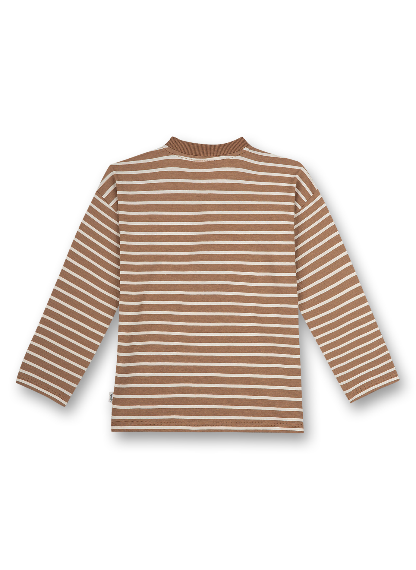 Jungen-Shirt langarm Beige Ringel