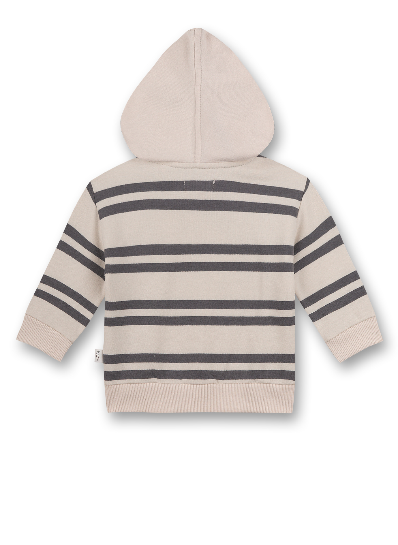 Jungen-Sweatjacke Dunkelgrau Ringel