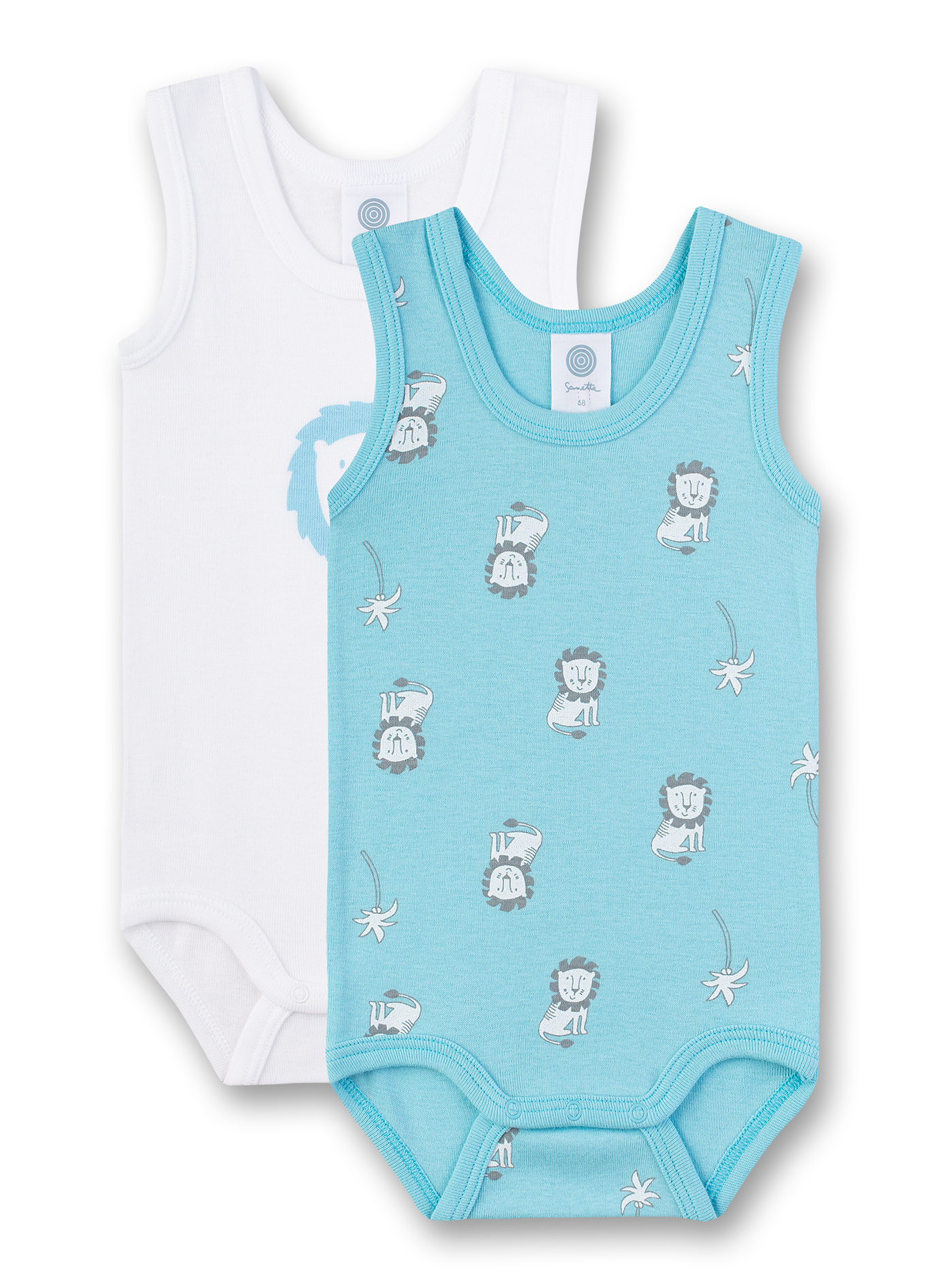 Body ohne Arm (Doppelpack) Hellblau und Weiß Lion