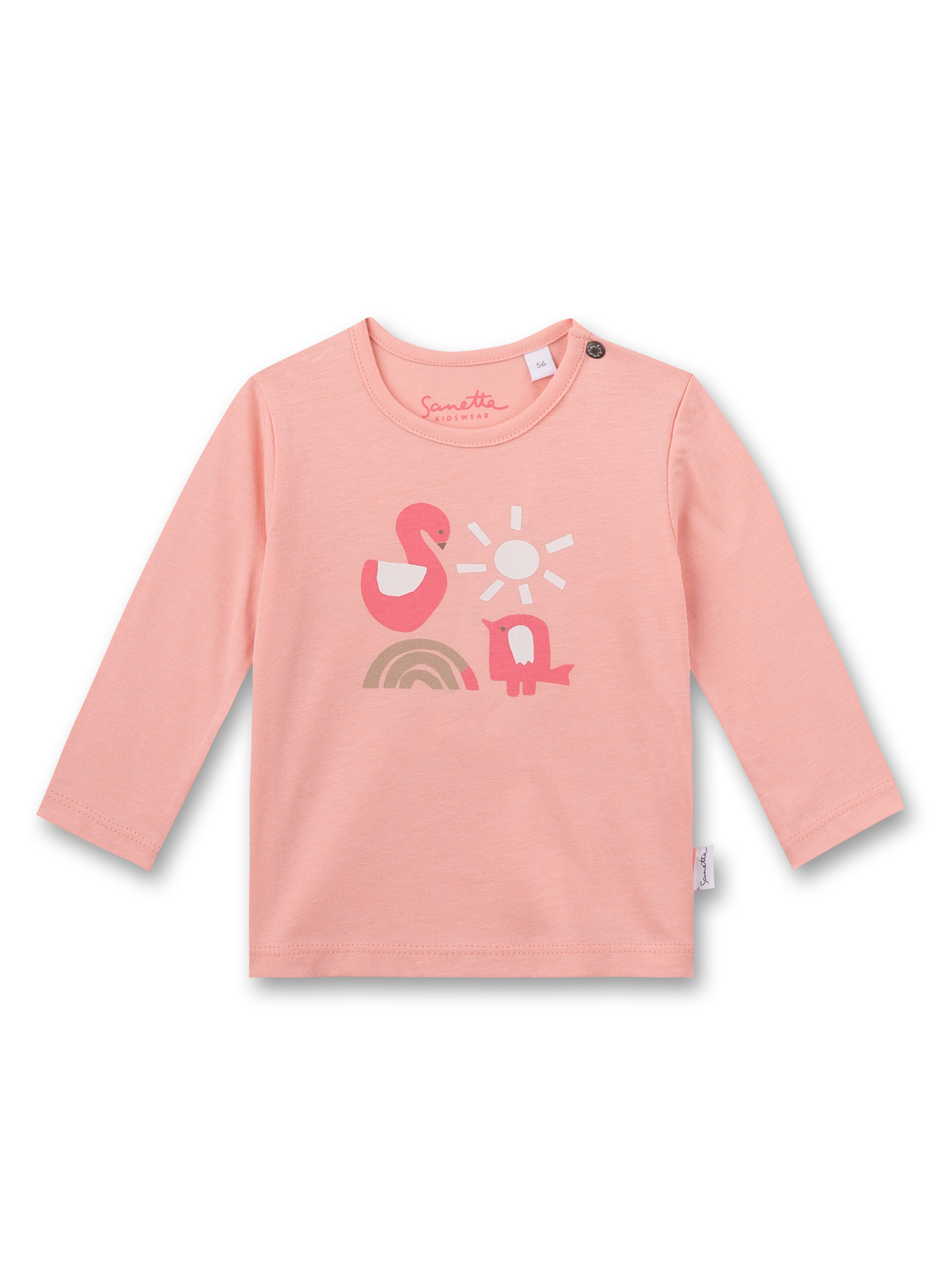 Mädchen-Shirt langarm Rosa