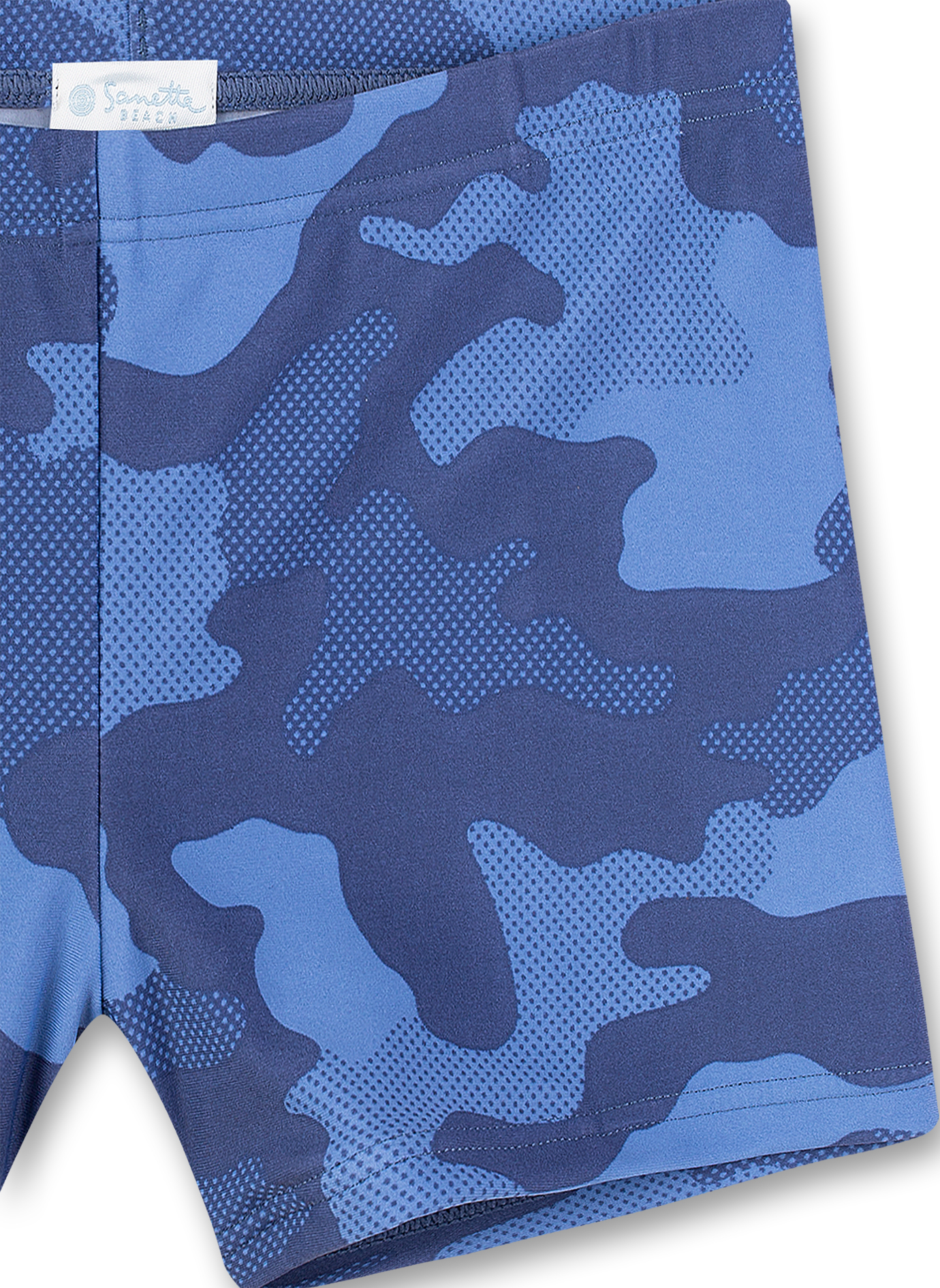 Jungen-Badehose Blau Camouflage