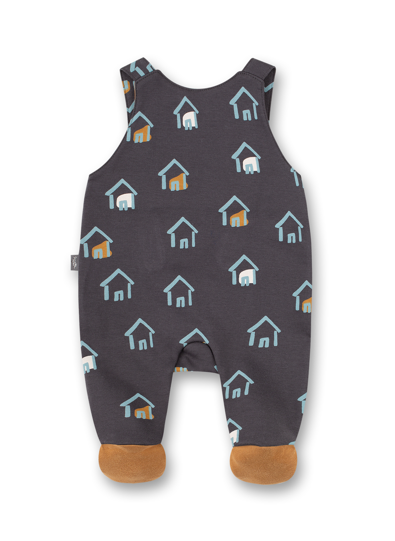 Jungen-Latzhose Dunkelgrau Allover