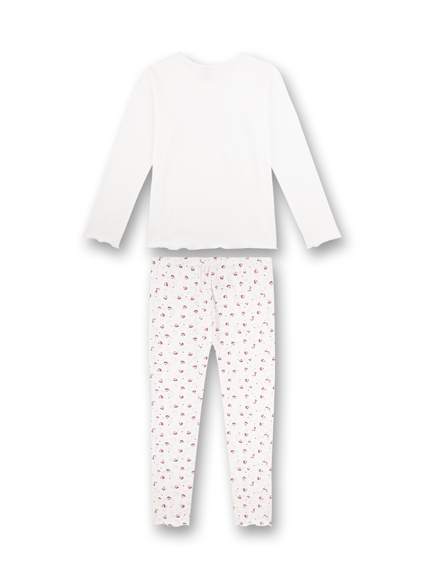 Mädchen-Schlafanzug Weiß Abstract Flower