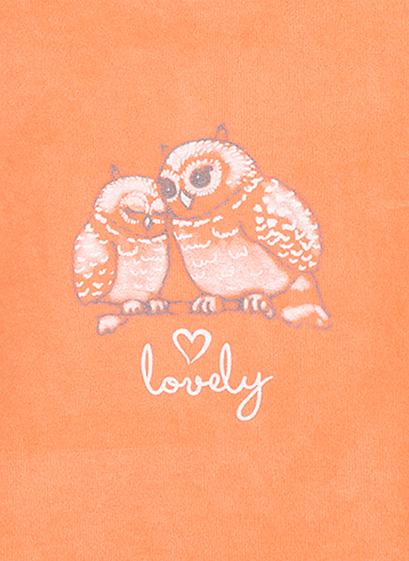 Mädchen-Schlafanzug Orange Owls and Hearts
