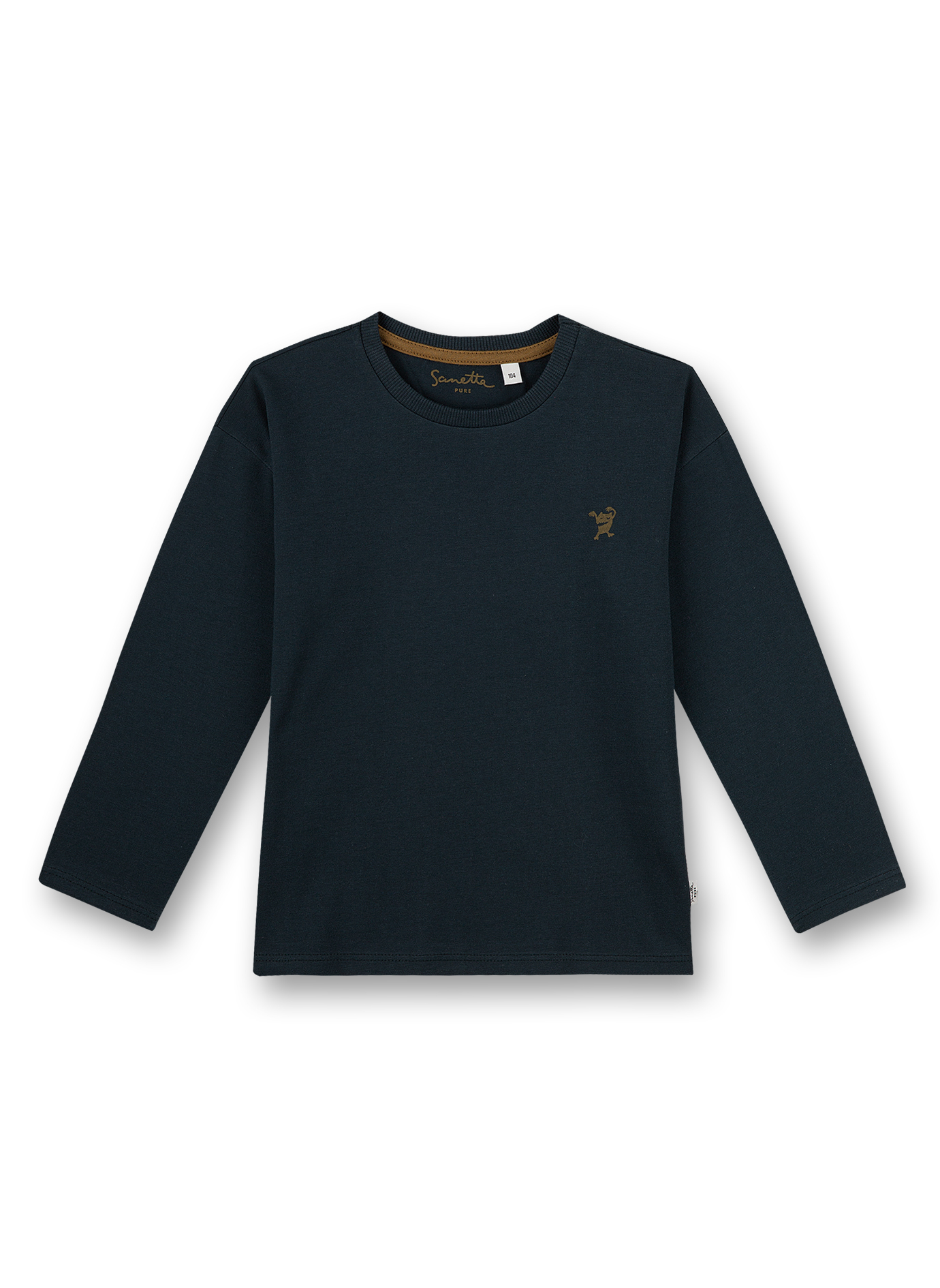 Jungen-Shirt langarm Dunkelgrün