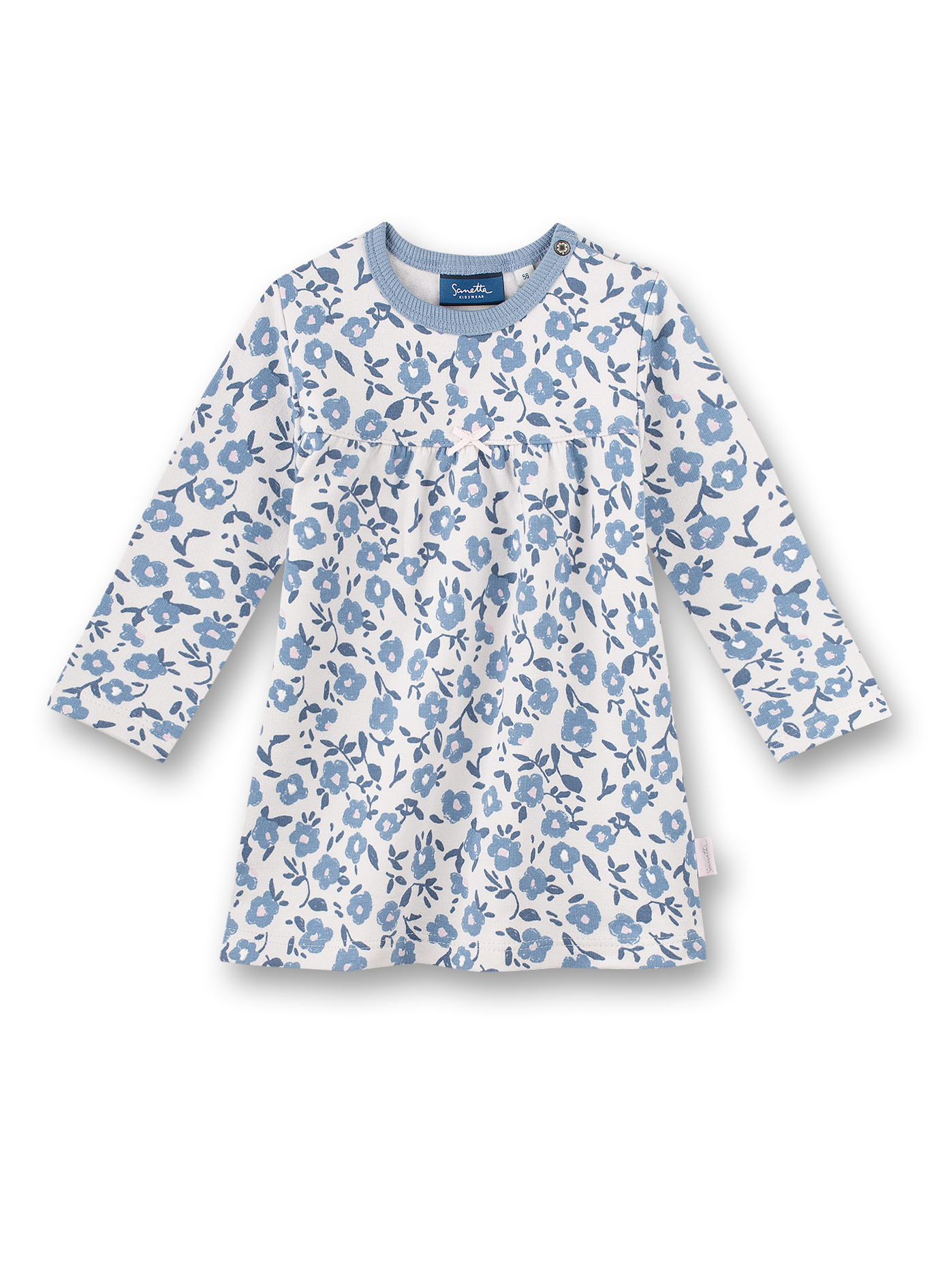 Mädchen-Kleid Off-White Blumen-Allover Emma the Cat