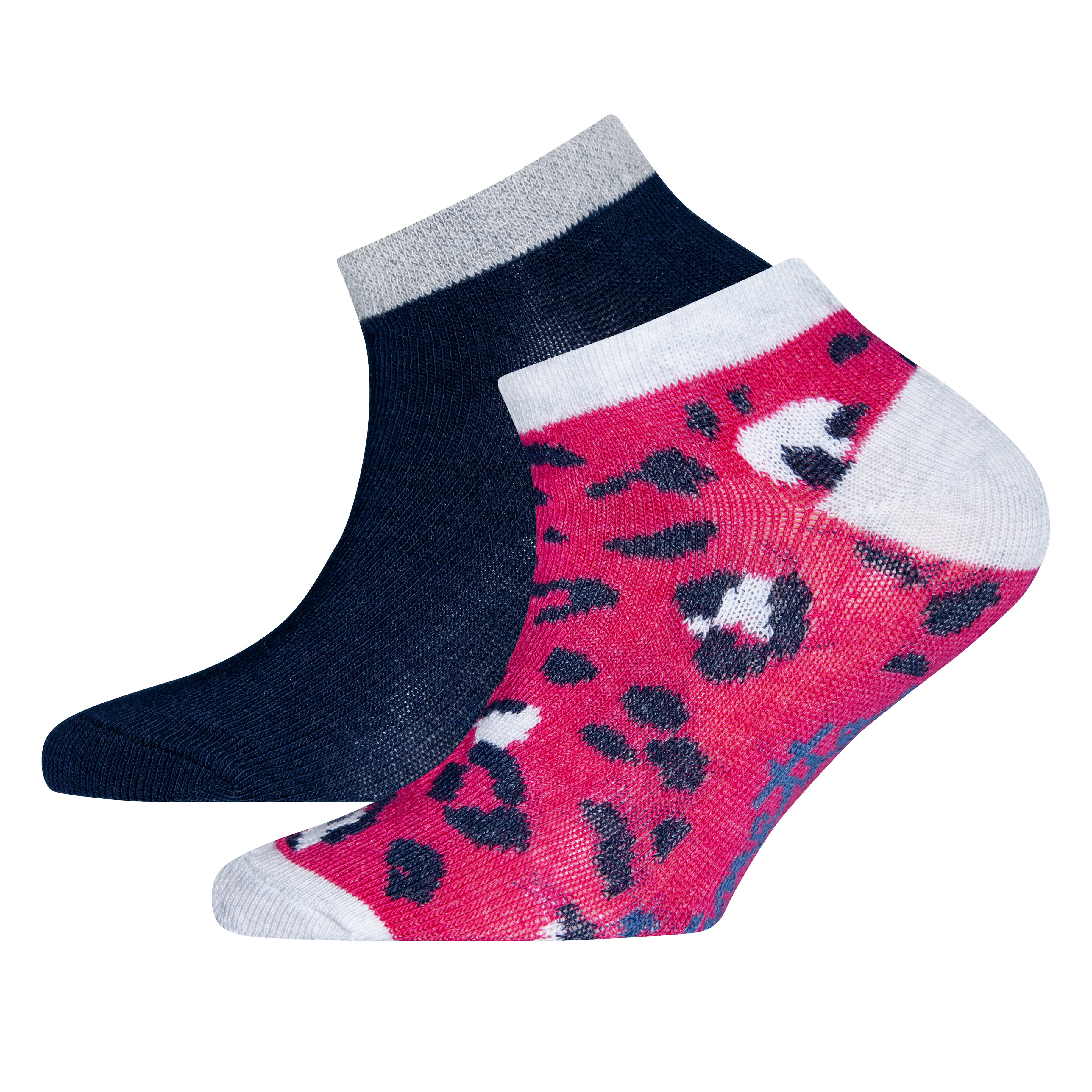 Mädchen-Socken (Doppelpack) Dunkelblau und Pink