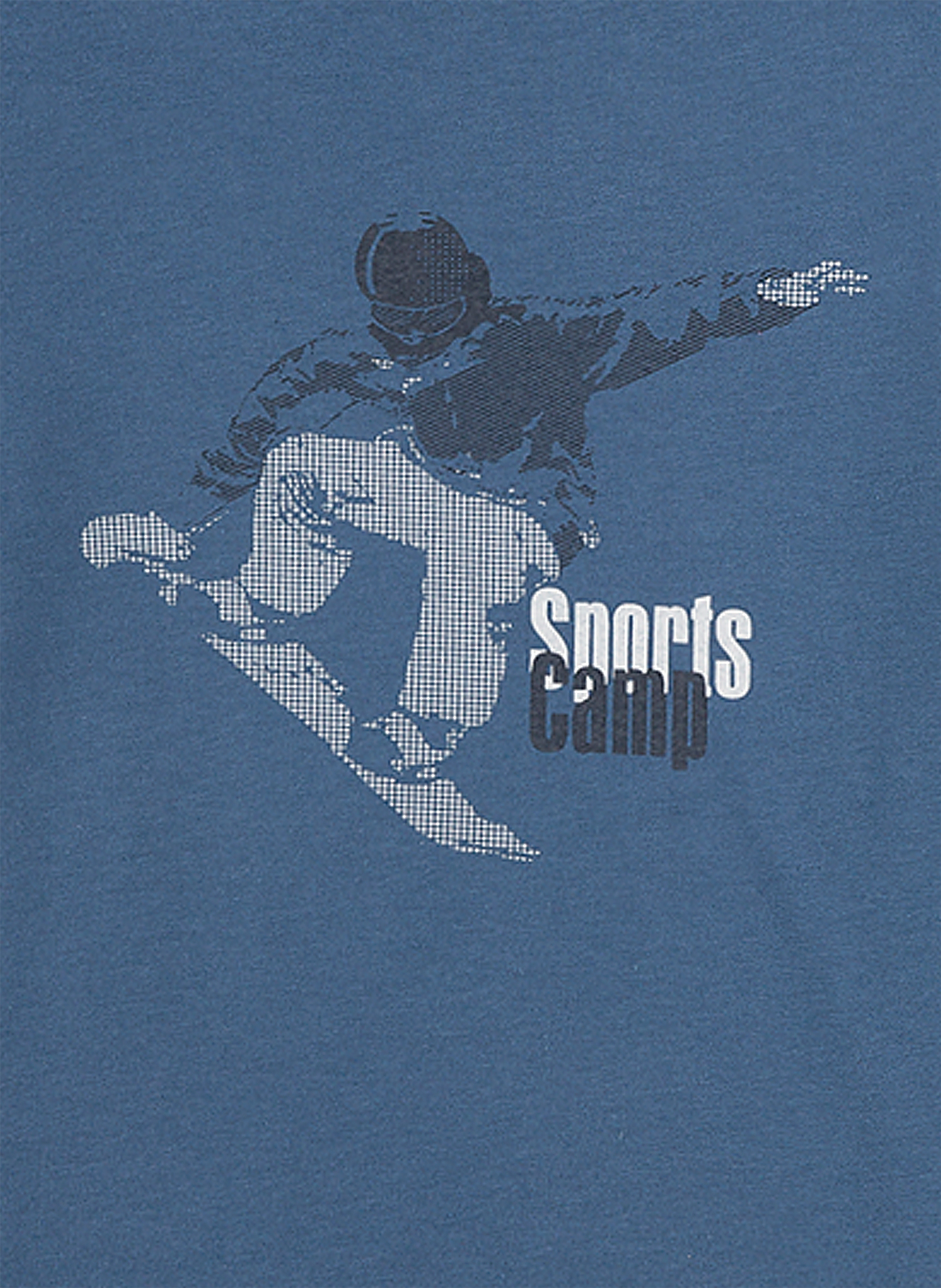 Jungen-Schlafanzug Blau Snowboarder