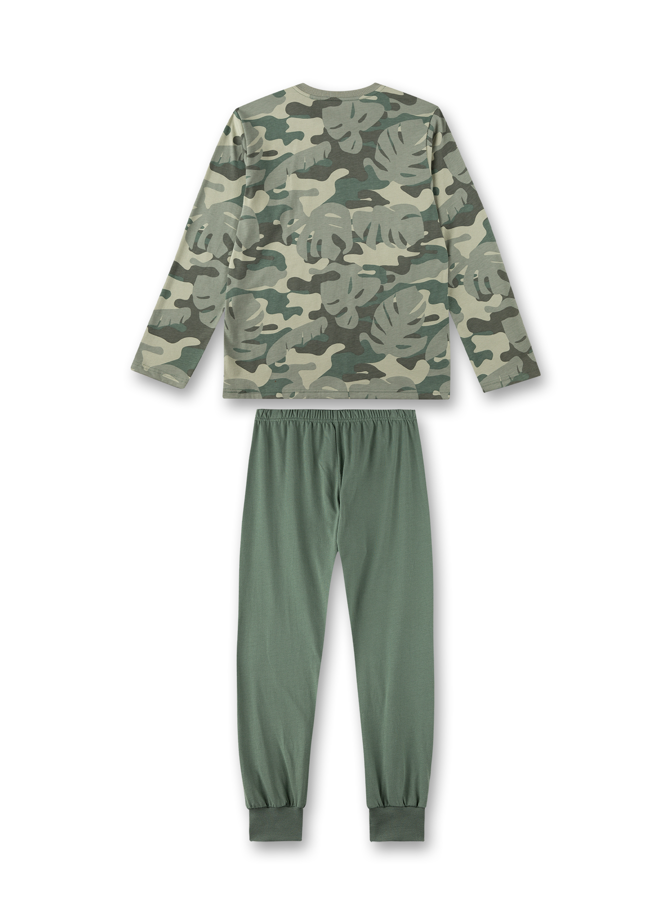 Jungen-Schlafanzug lang Grün