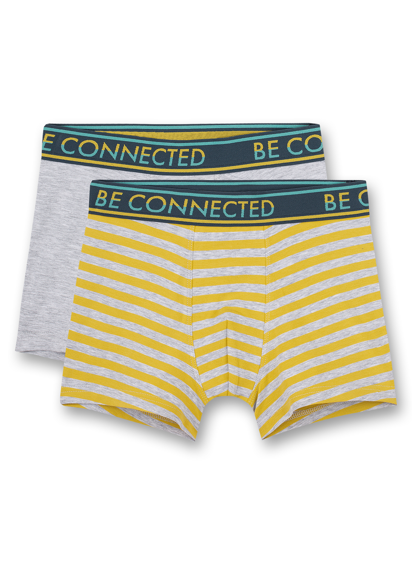 Jungen-Hipshorts (Doppelpack) Gelb und Graumelange Bike Lifestyle
