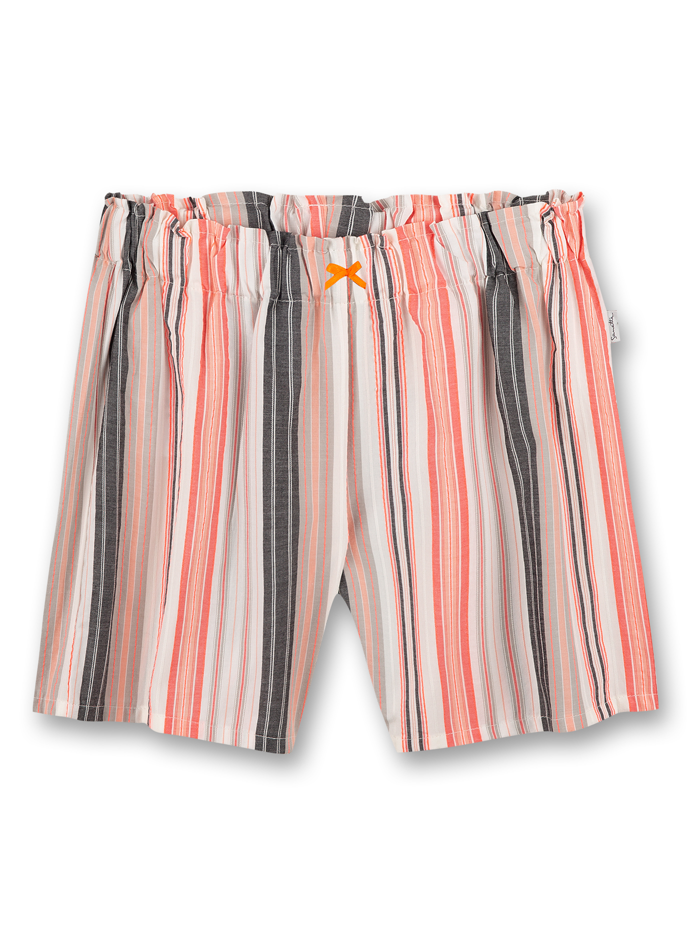 Mädchen-Shorts Off-White gestreift Tropical