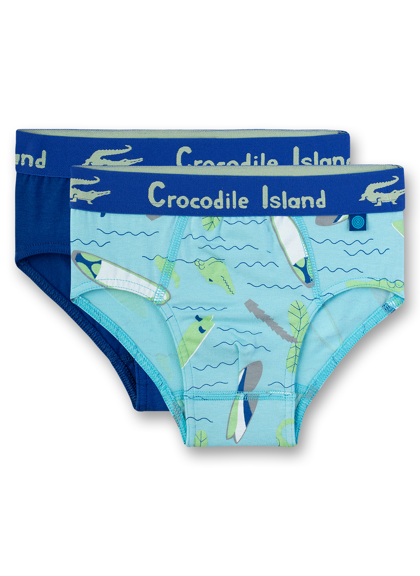 Jungen-Slip (Doppelpack) Blau und Hellblau Crocodile Island