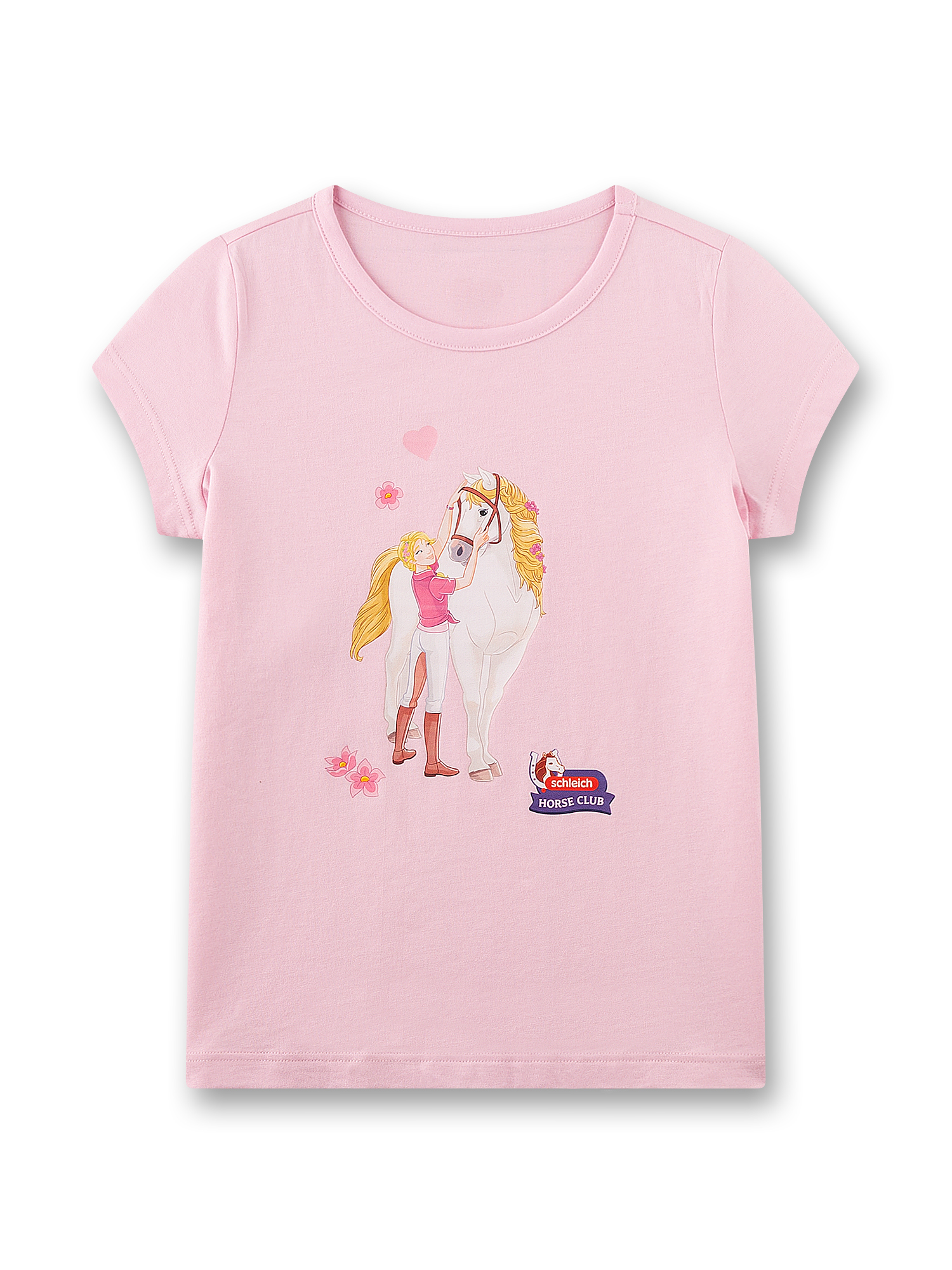 Mädchen T-Shirt, Pferd Motiv, Rosa, Kurzarm, Print