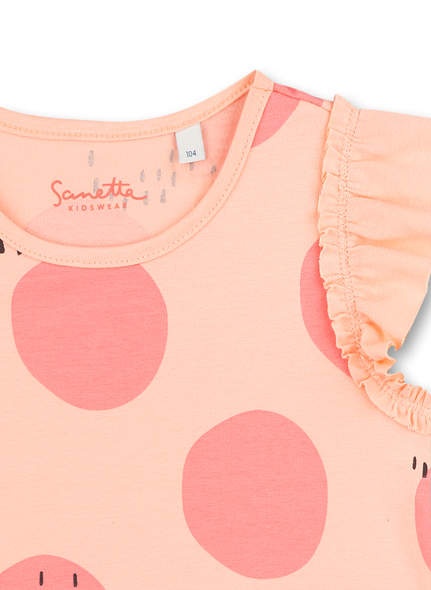 Mädchen T-Shirt Rosa Dots-Allover Tropical