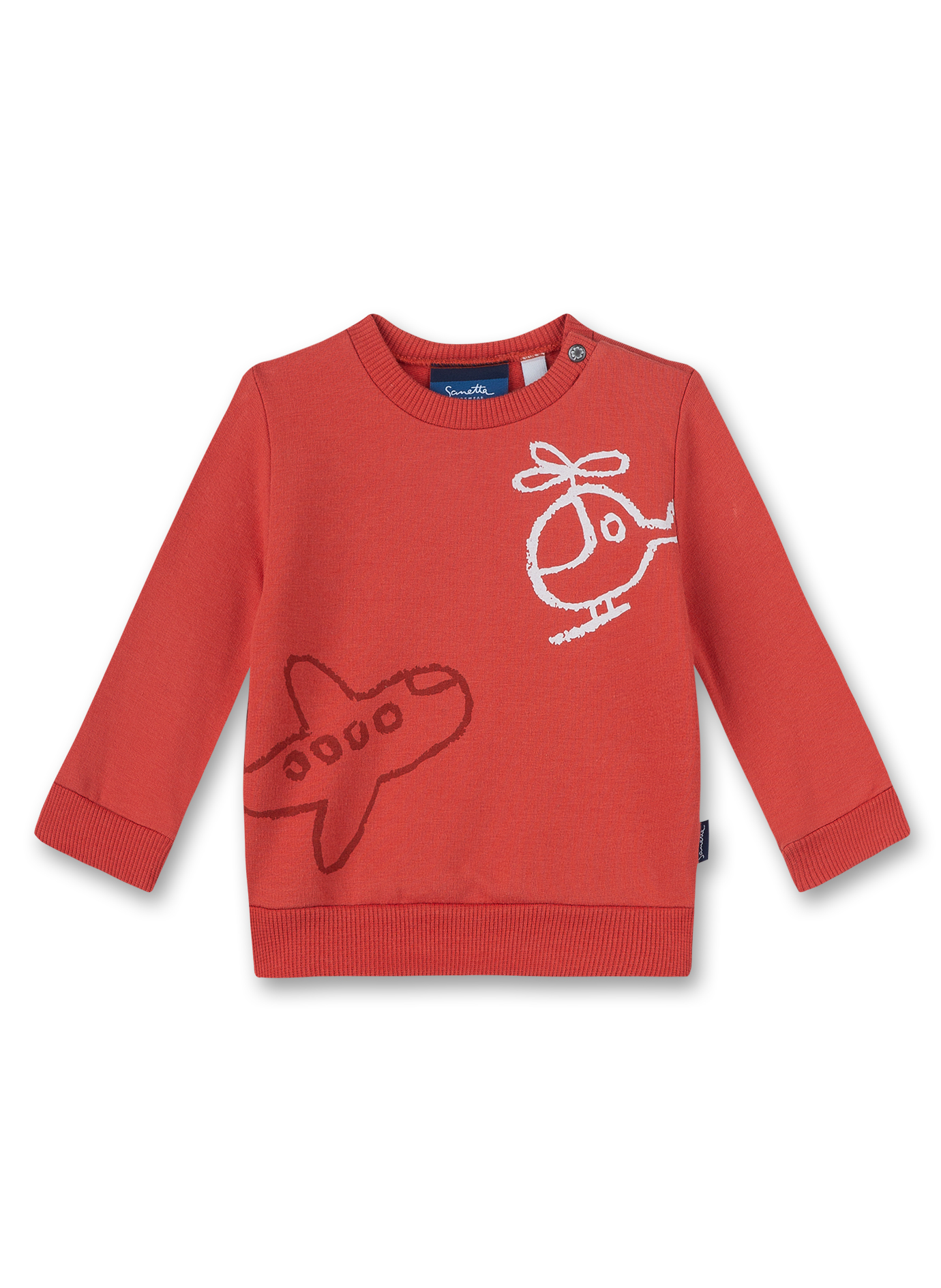 Jungen-Sweatshirt Orange Let's fly