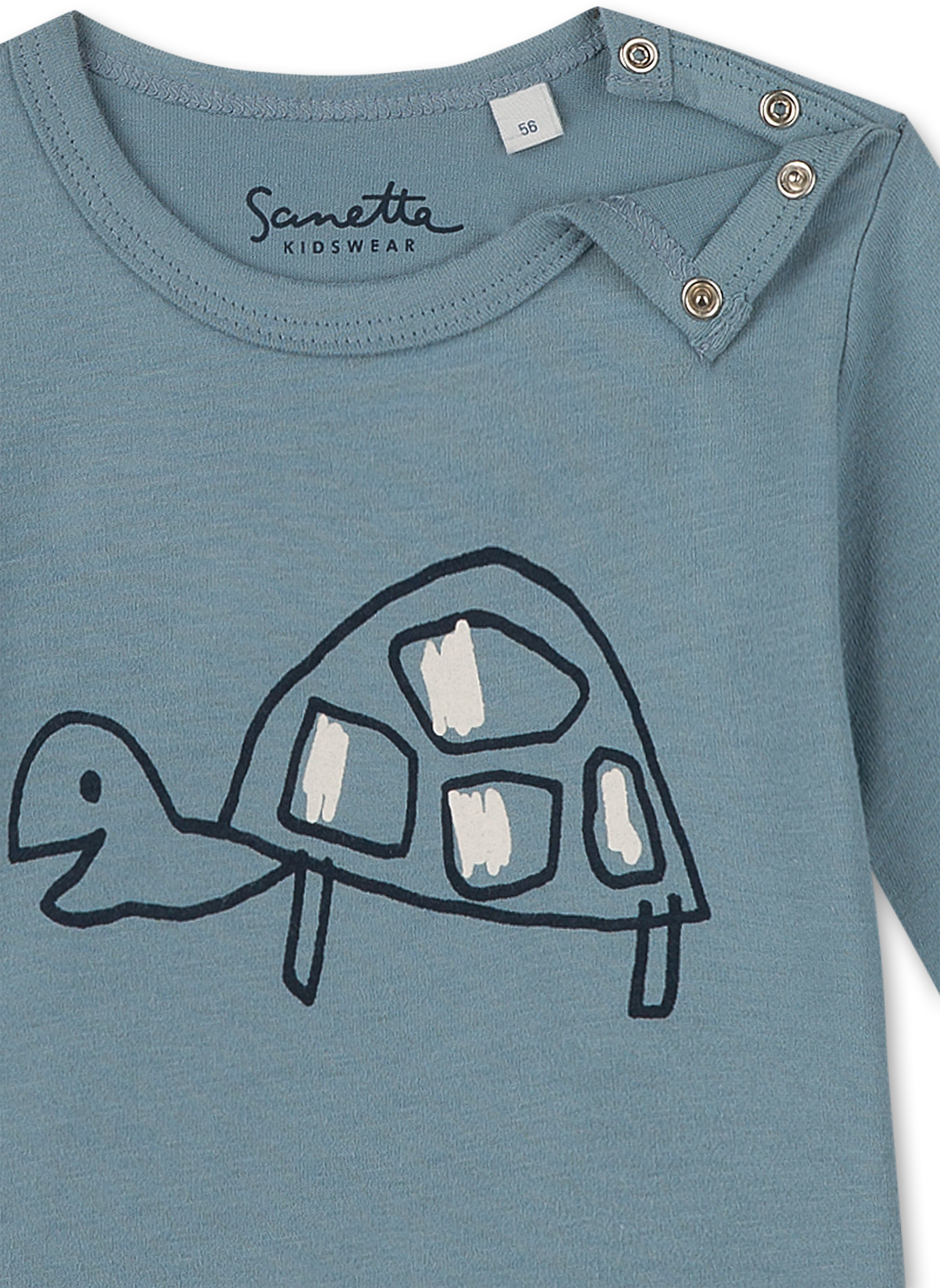 Jungen-Shirt langarm Blau Turtle