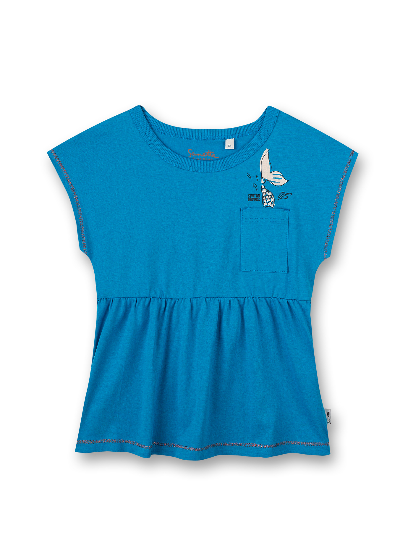 Mädchen T-Shirt Blau Mermaid