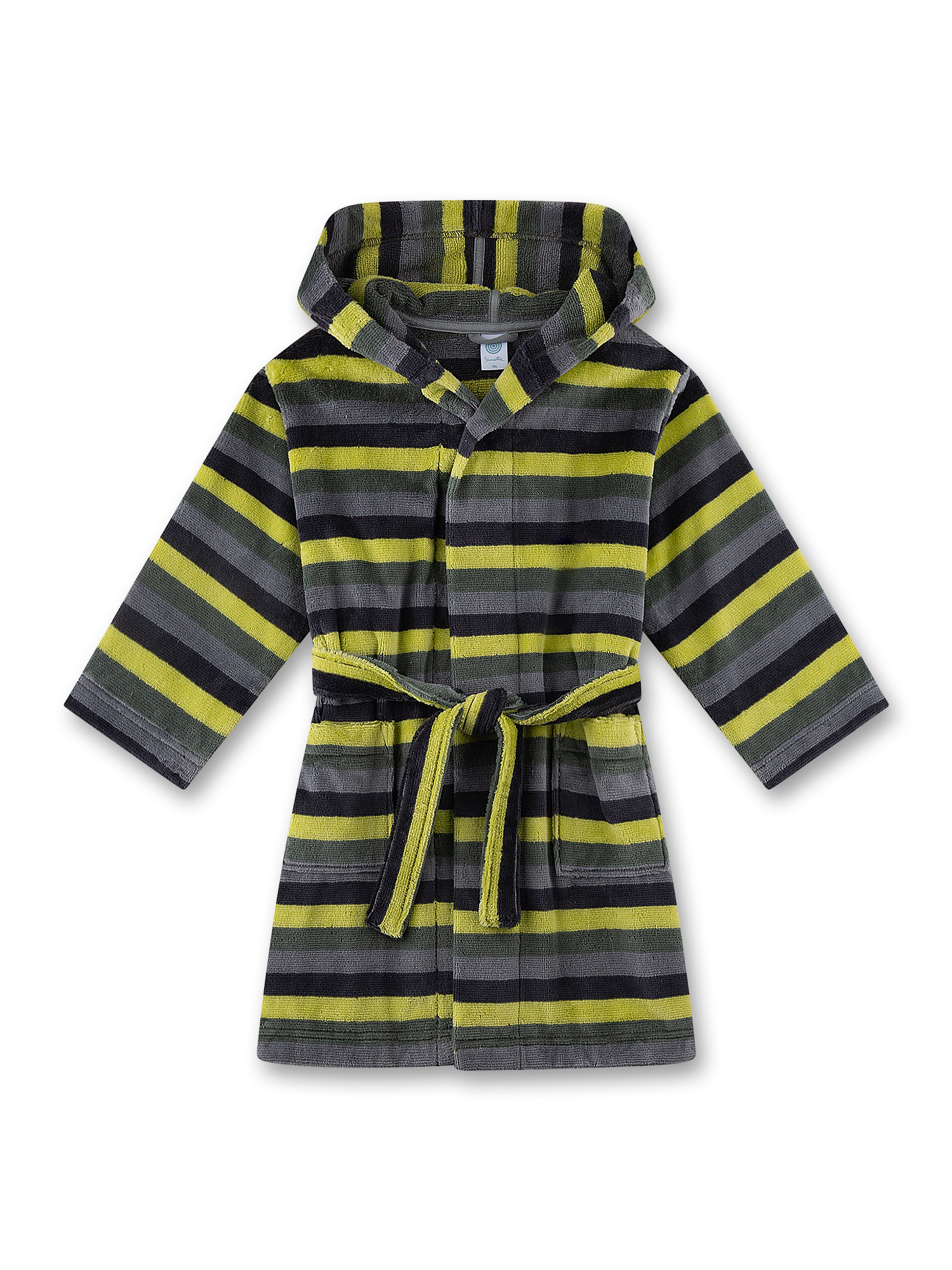 Kinderbademantel, Striped robe, Frottee, Hooded, Gürtel