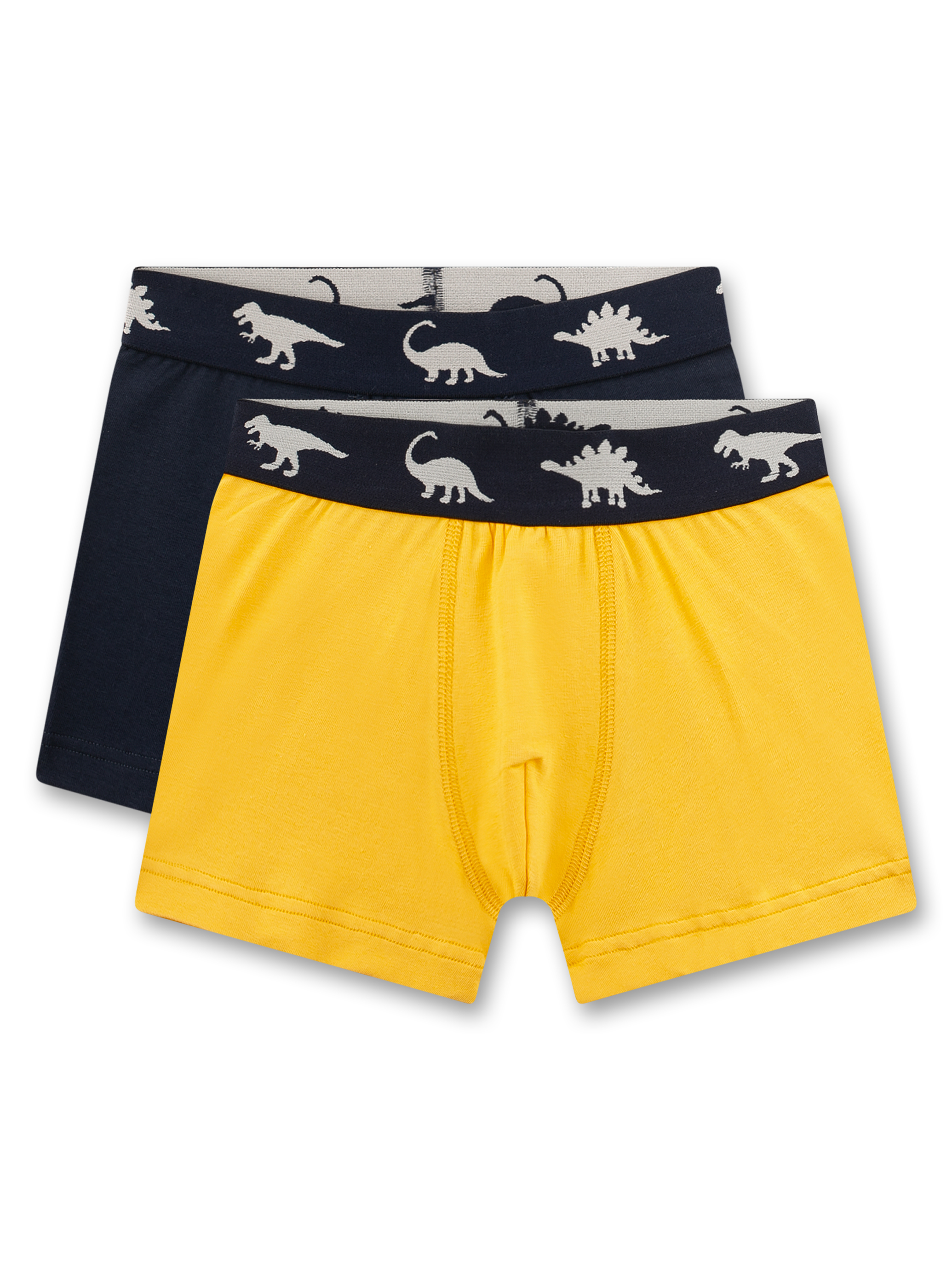 Jungen-Hipshorts (Doppelpack) dunkelblau & gelb