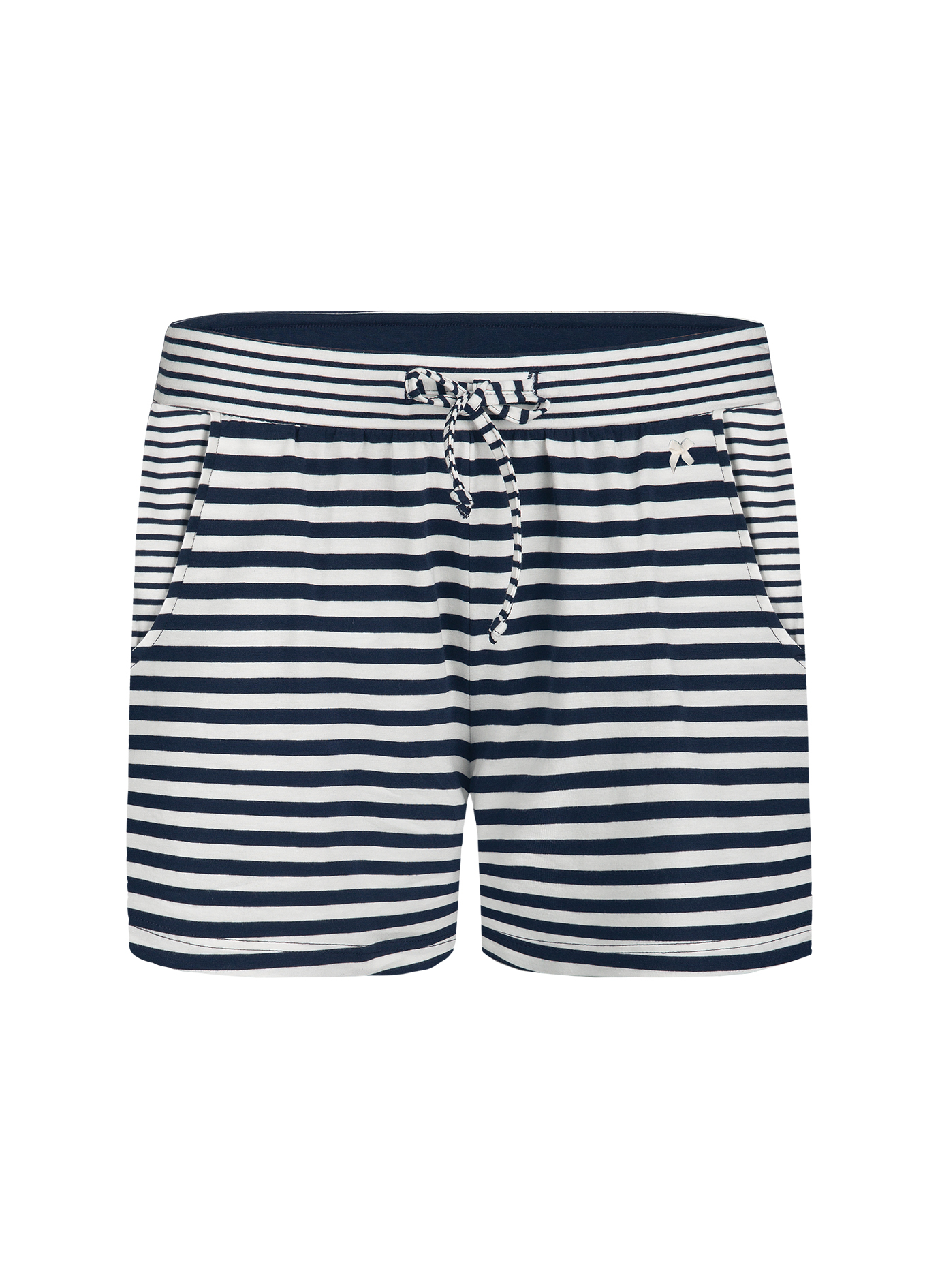 Damen-Shorts Dunkelblau Ringel