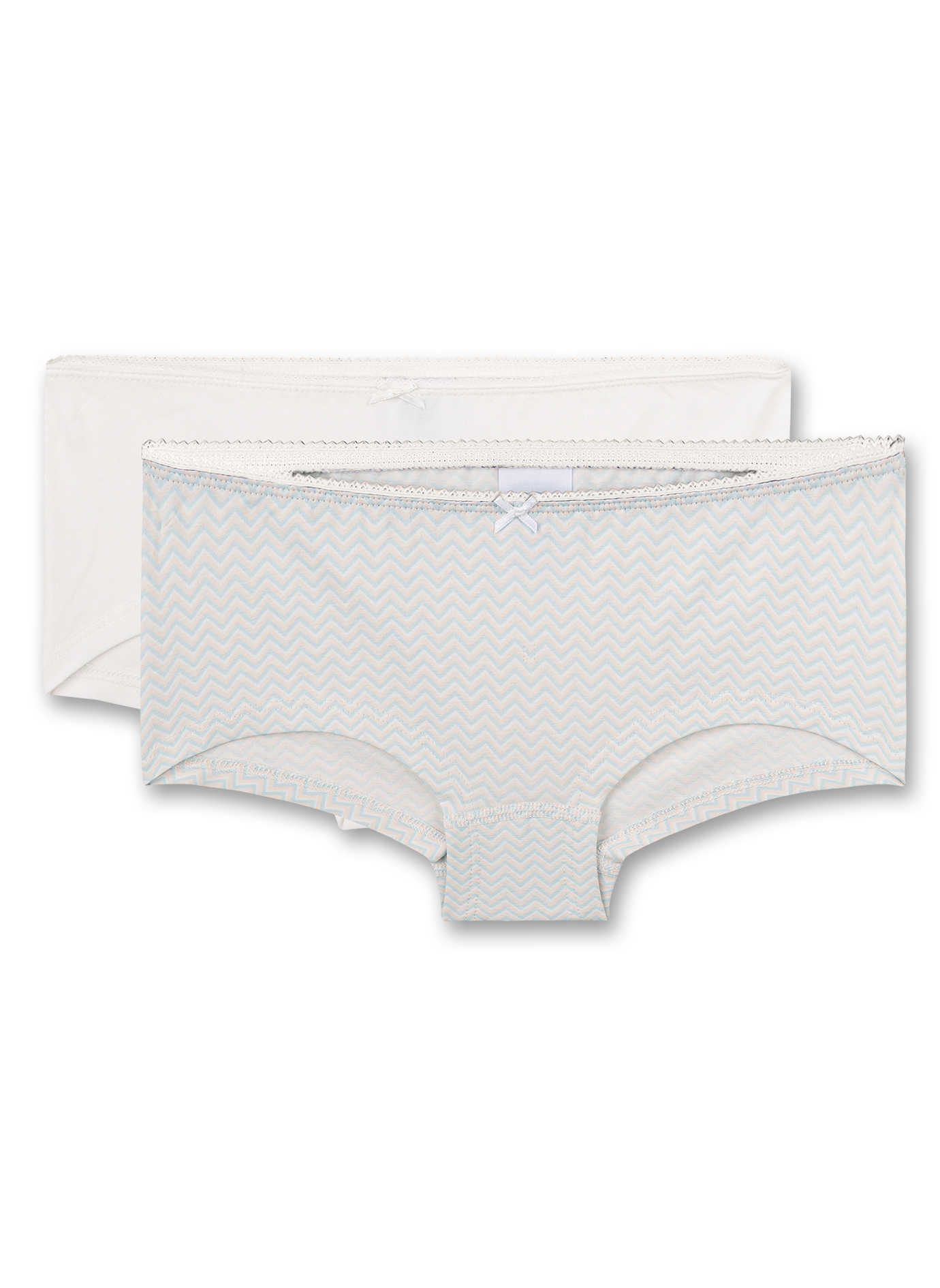 Mädchen-Cutbrief (Doppelpack) Hellblau und Off-White