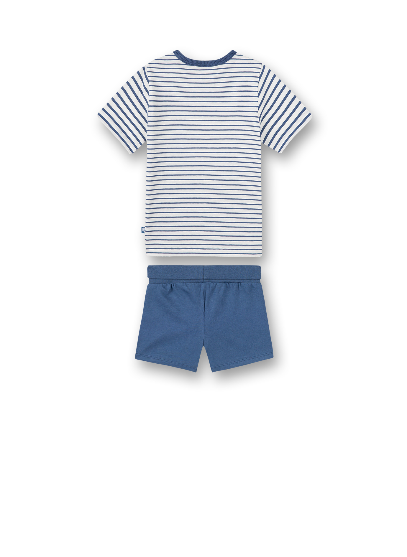 Jungen-Schlafanzug kurz Blau Ringel
