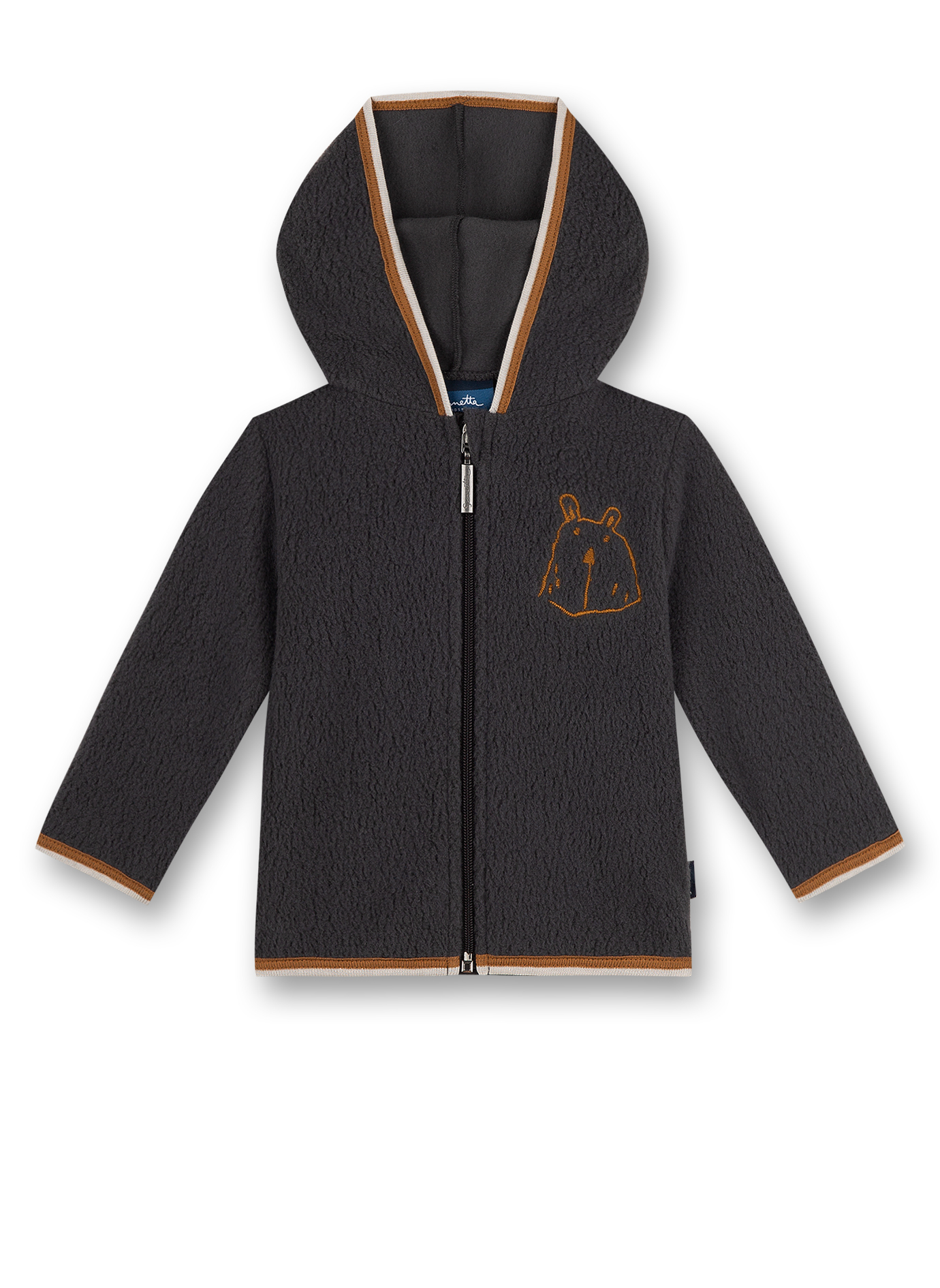 Jungen-Sweatjacke Anthrazit Happy Bear