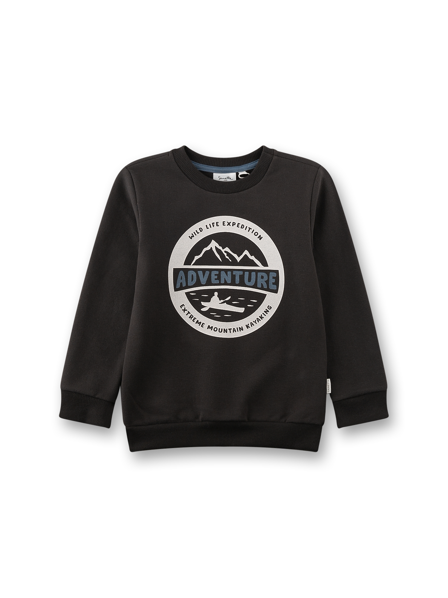 Jungen-Sweatshirt schwarz Adventure