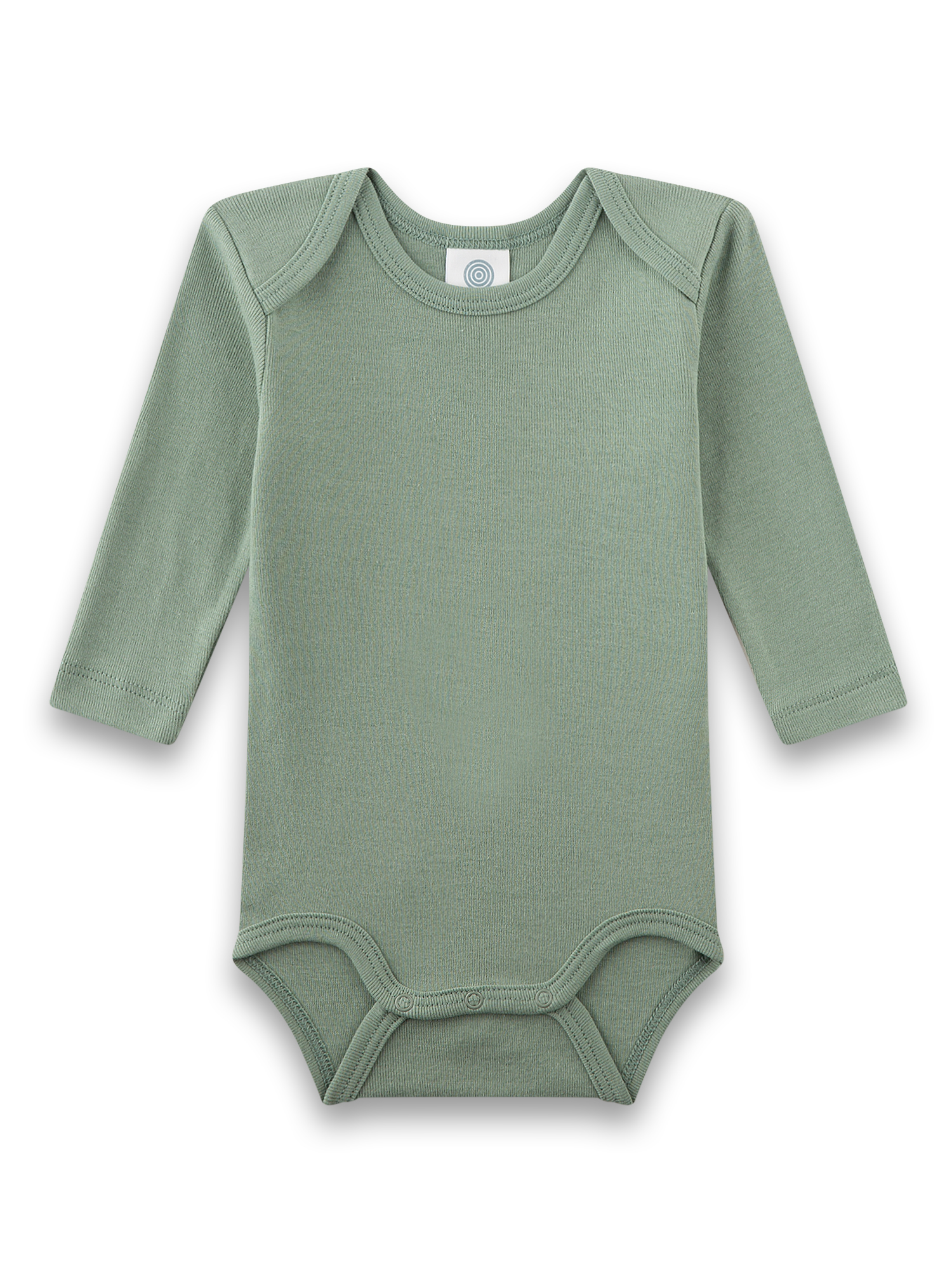 bodysuit, langarm, minzgrün, unifarben, baumwollmischung