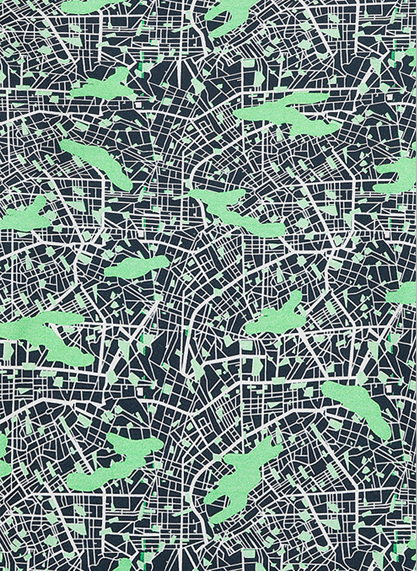 Jungen-Schlafanzug lang Blau Camouflage-Allover Big City Life