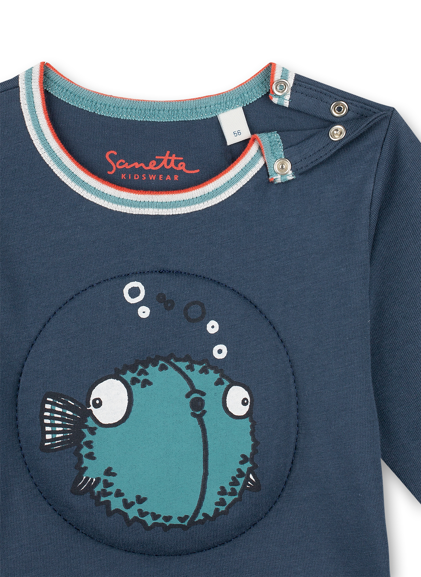 Jungen-Shirt langarm Dunkelblau Ocean Friends