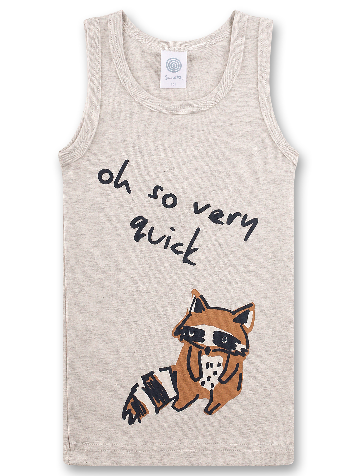 Jungen-Unterhemd beige Waschbär