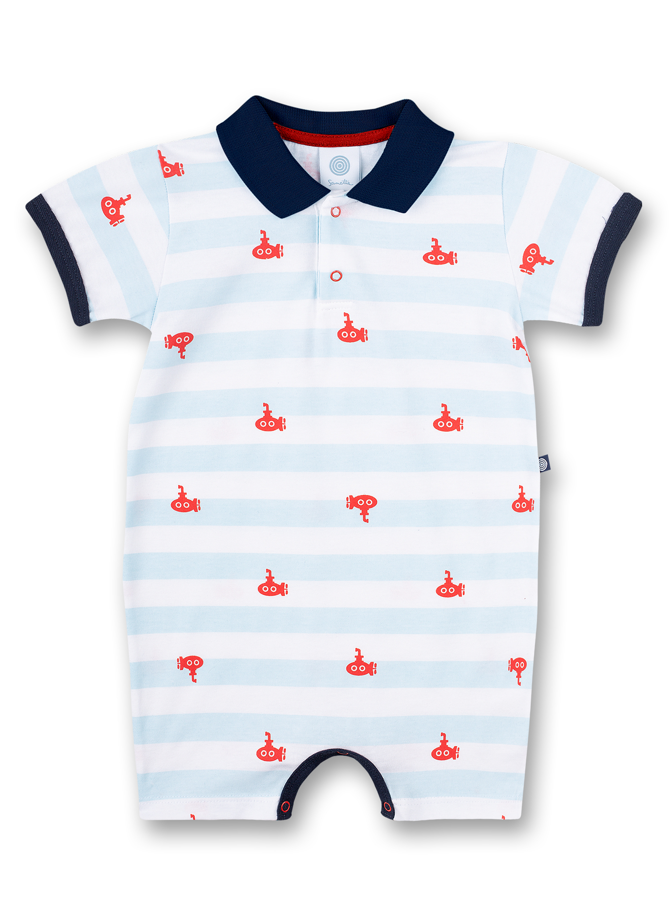 Sanetta Baby Overall Jungen - Schicker Ringel-Look Mit Bärchen